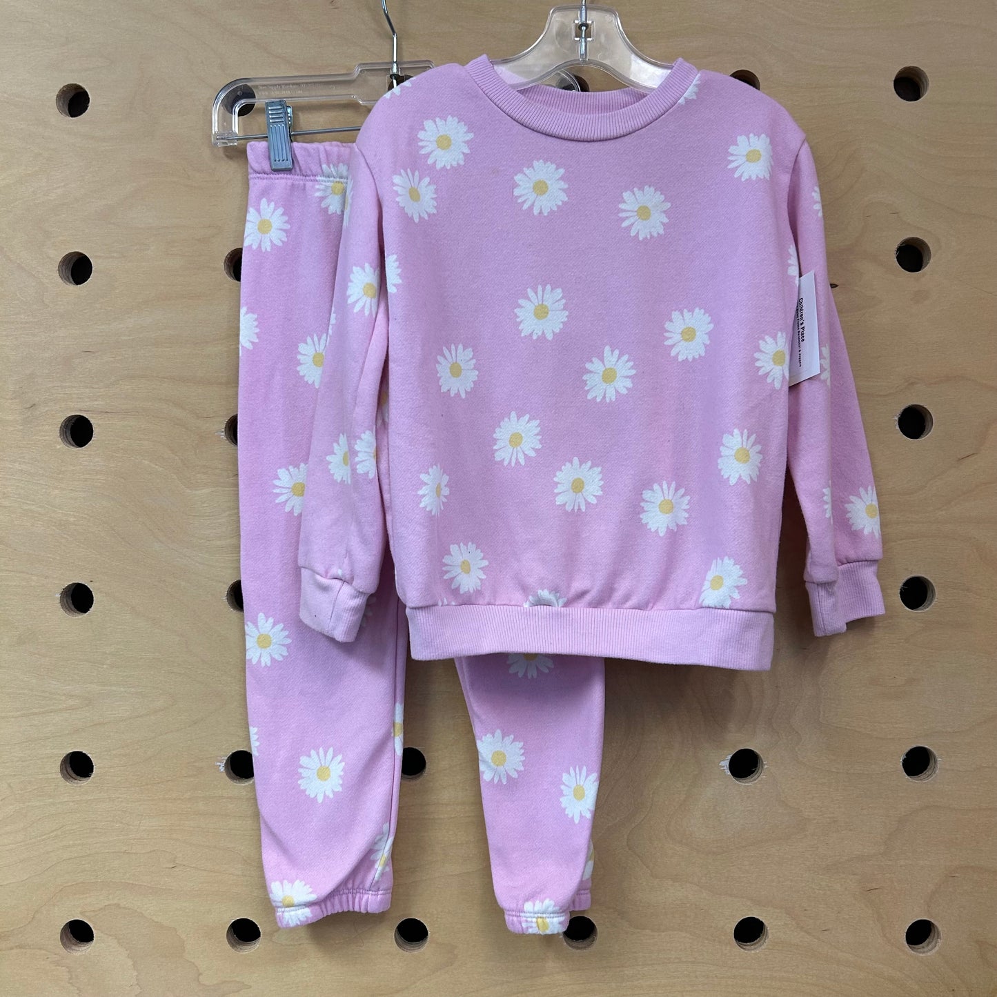 Pink Daisy Fleece Sweatshirt & Joggers