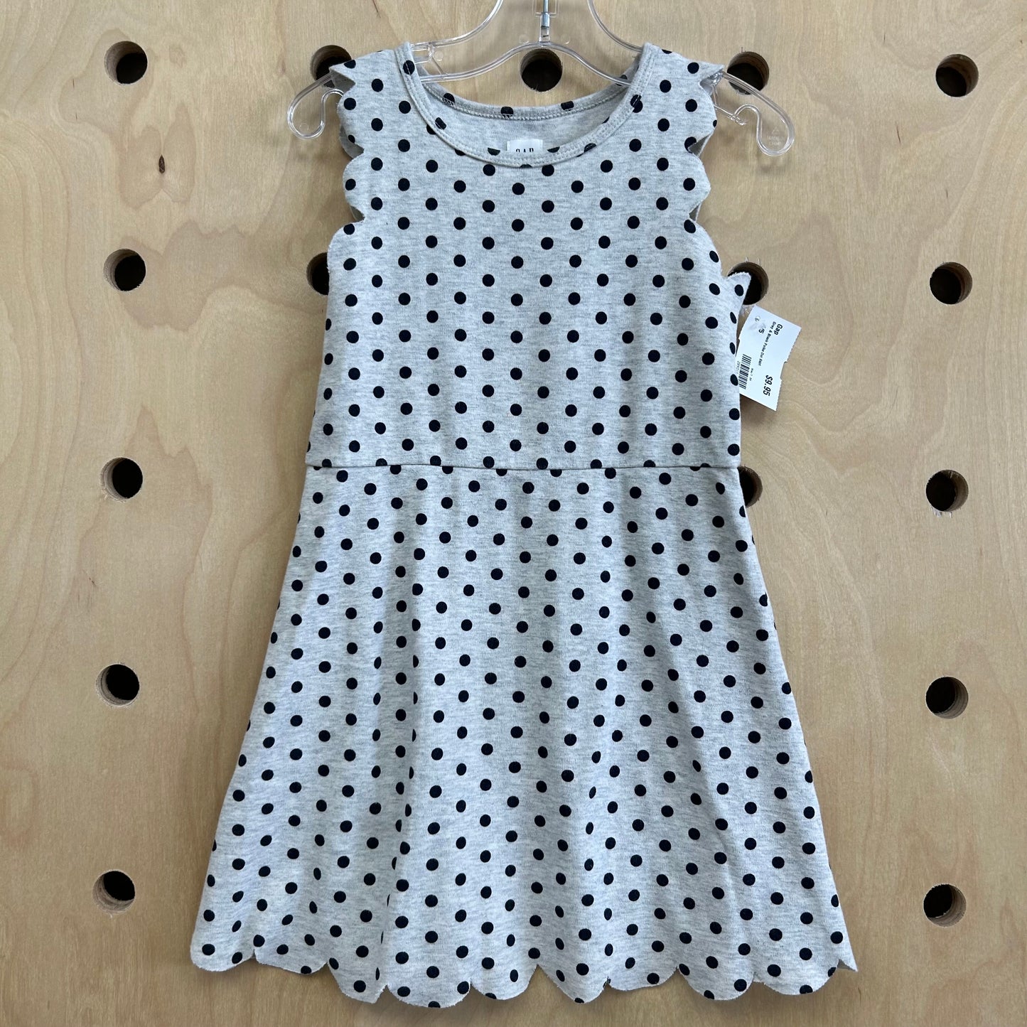 Grey & Black Polka Dot Skirt