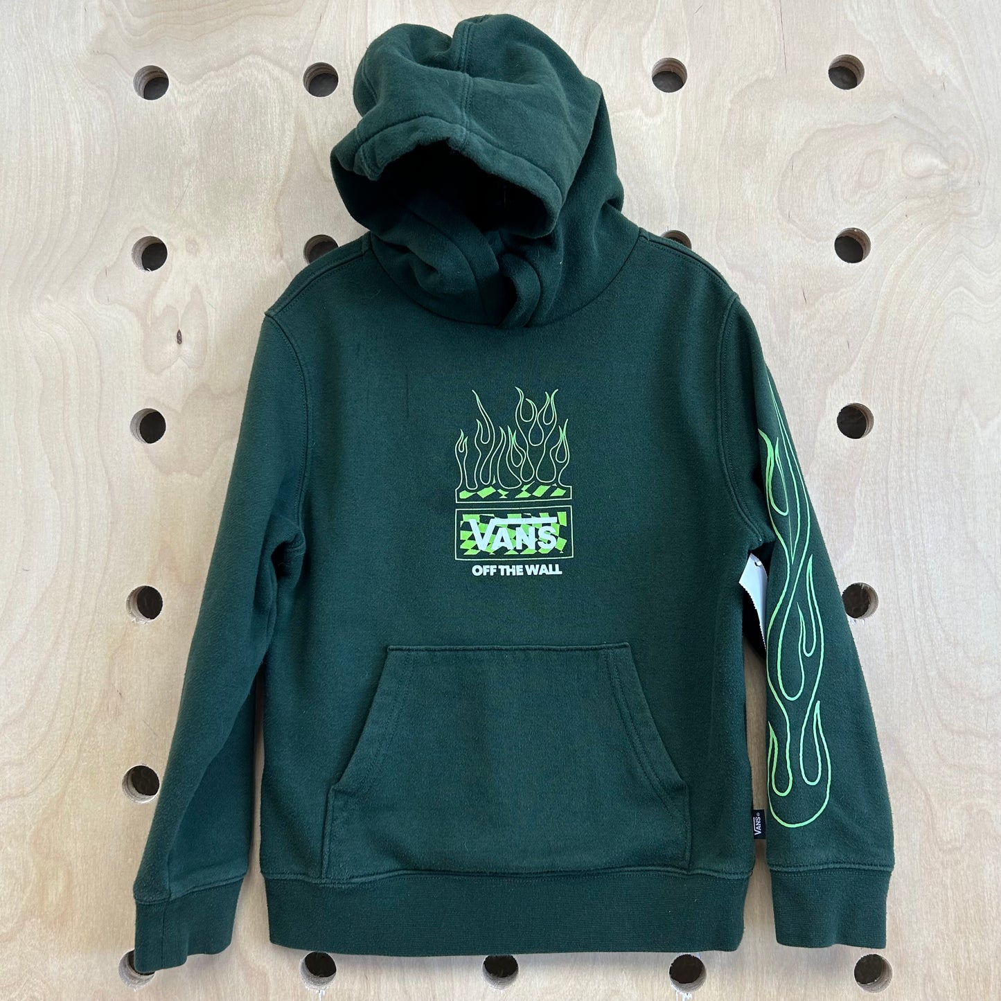 Green Flames Logo Hoodie