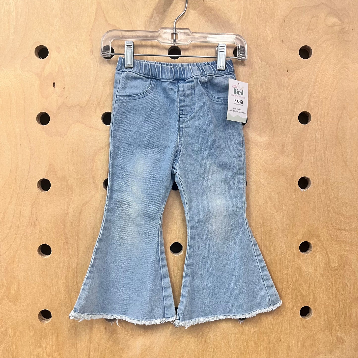 Raw Hem Flare Denim