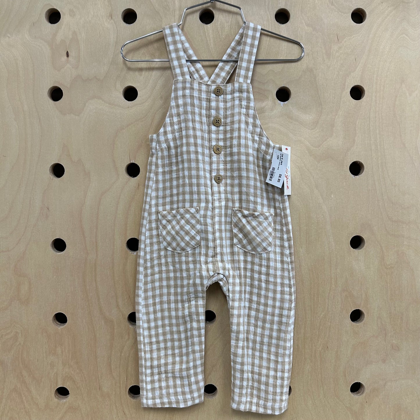 Tan Gingham Jumper NEW!