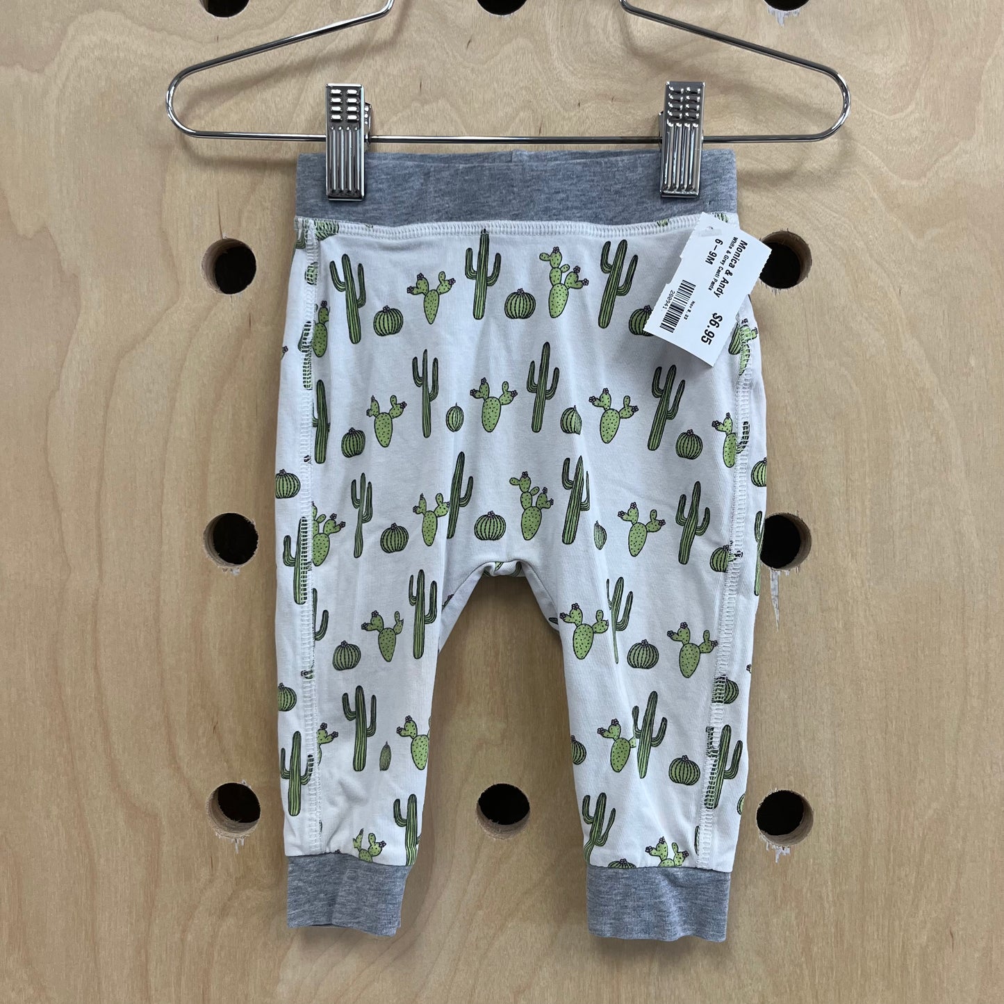 White & Grey Cacti Pants
