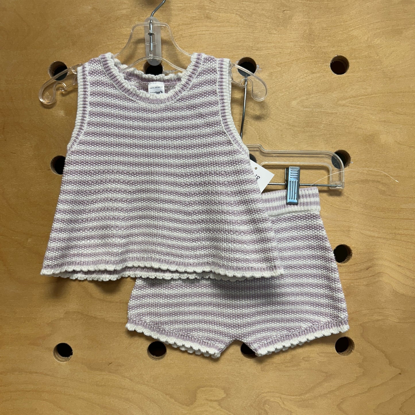 Purple/White Crochet Outfit