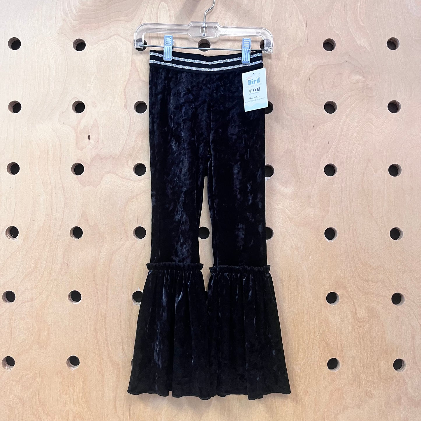 Black Velour Bell Bottoms