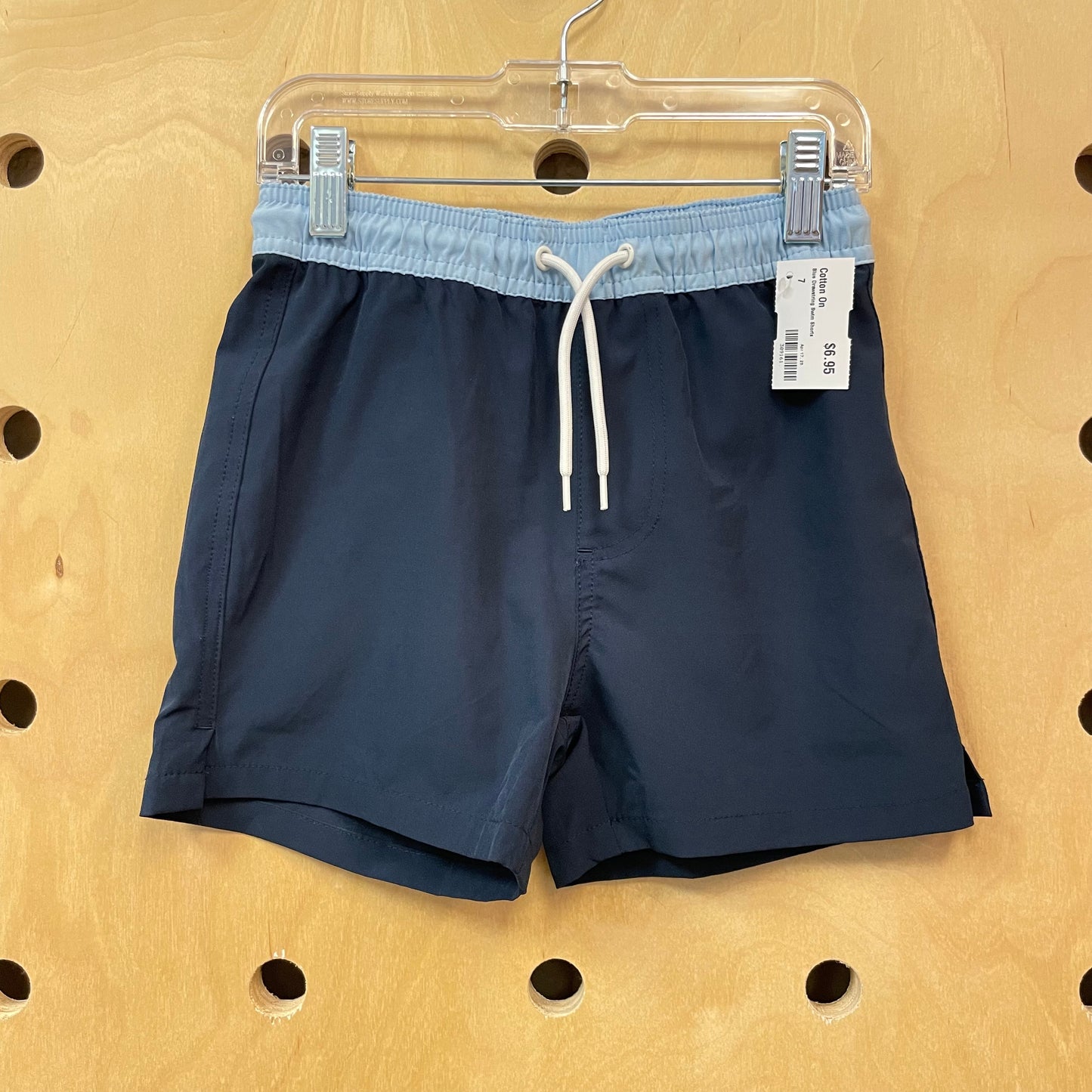 Blue Drawstring Swim Shorts