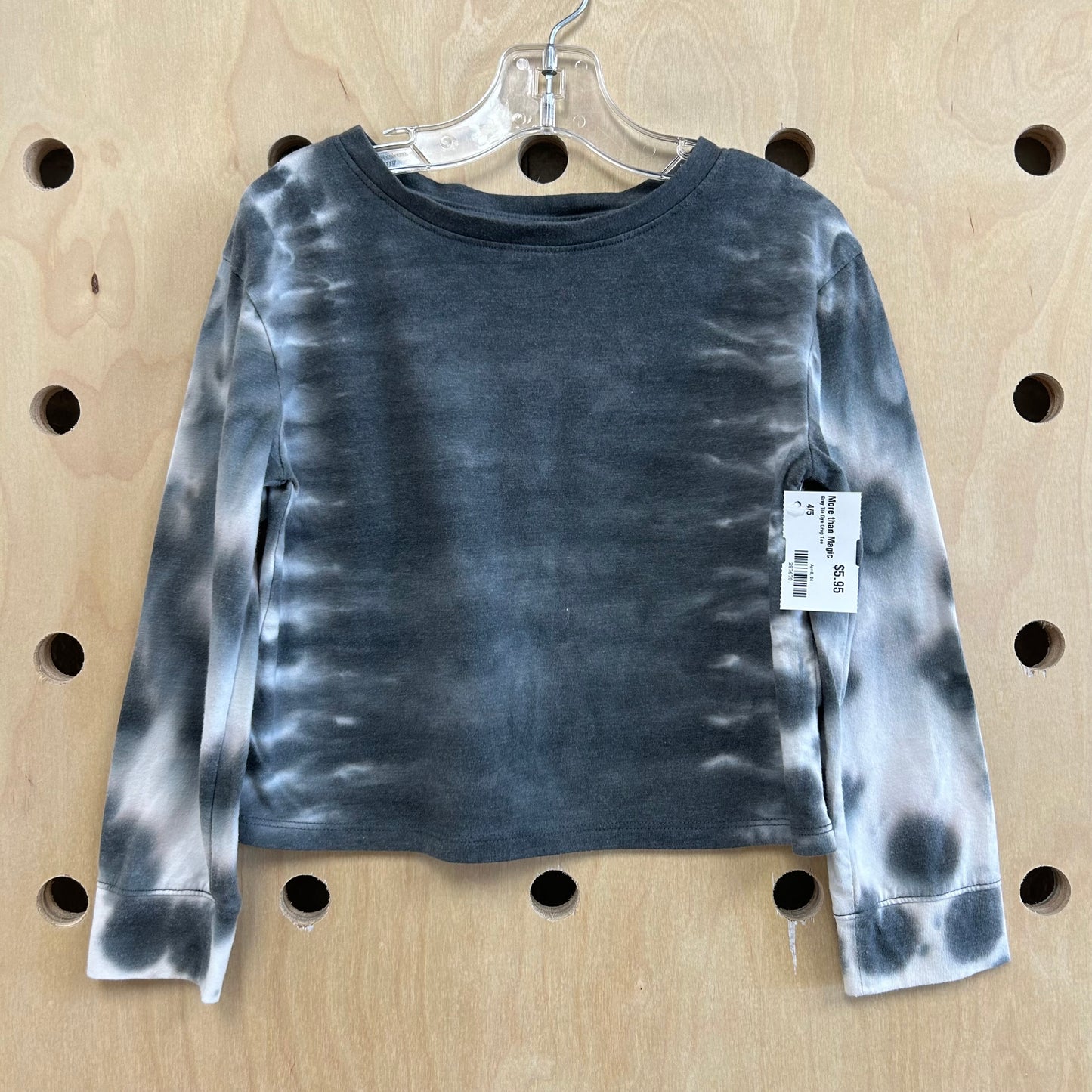Grey Tie Dye Crop Tee