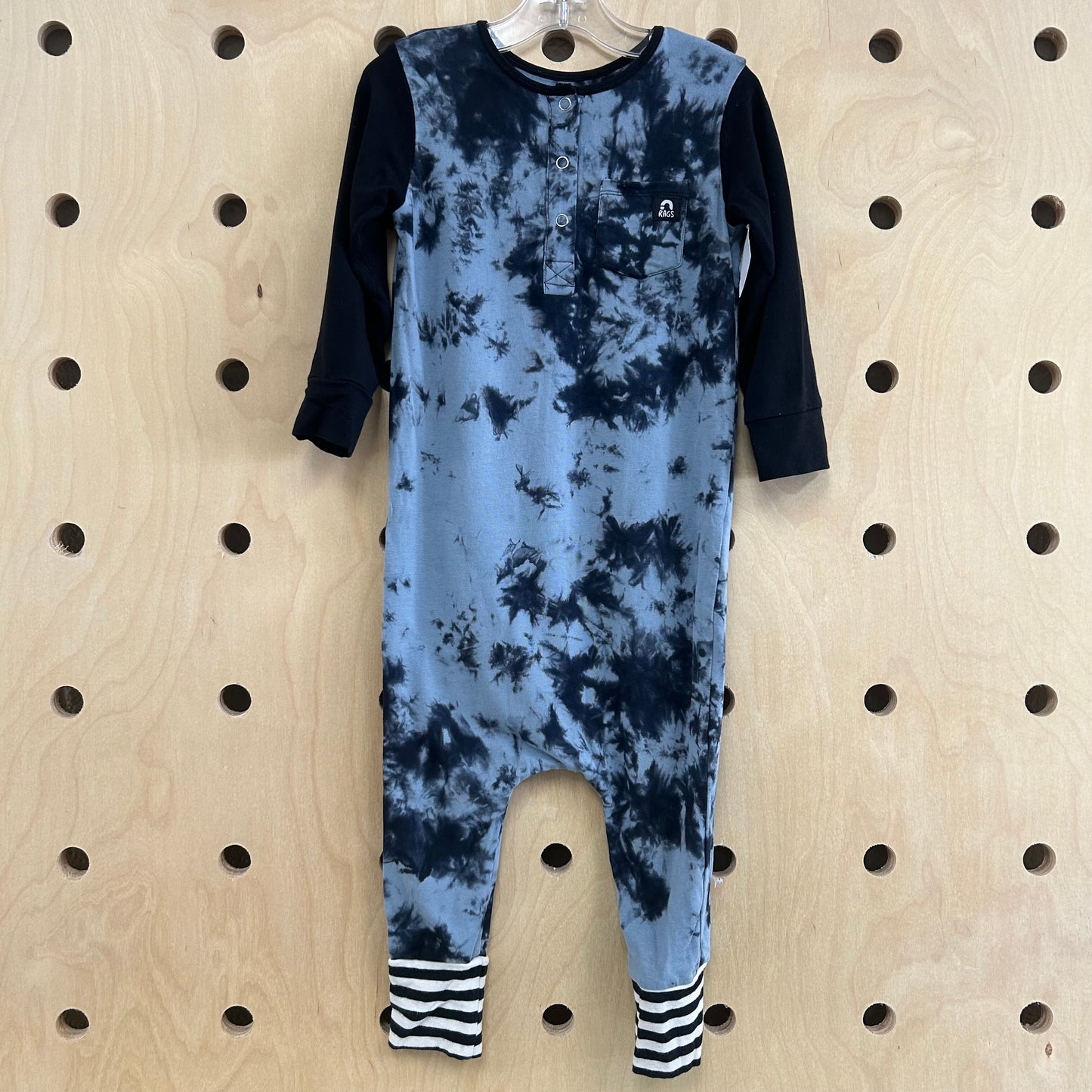 Blue Tie Dye Romper