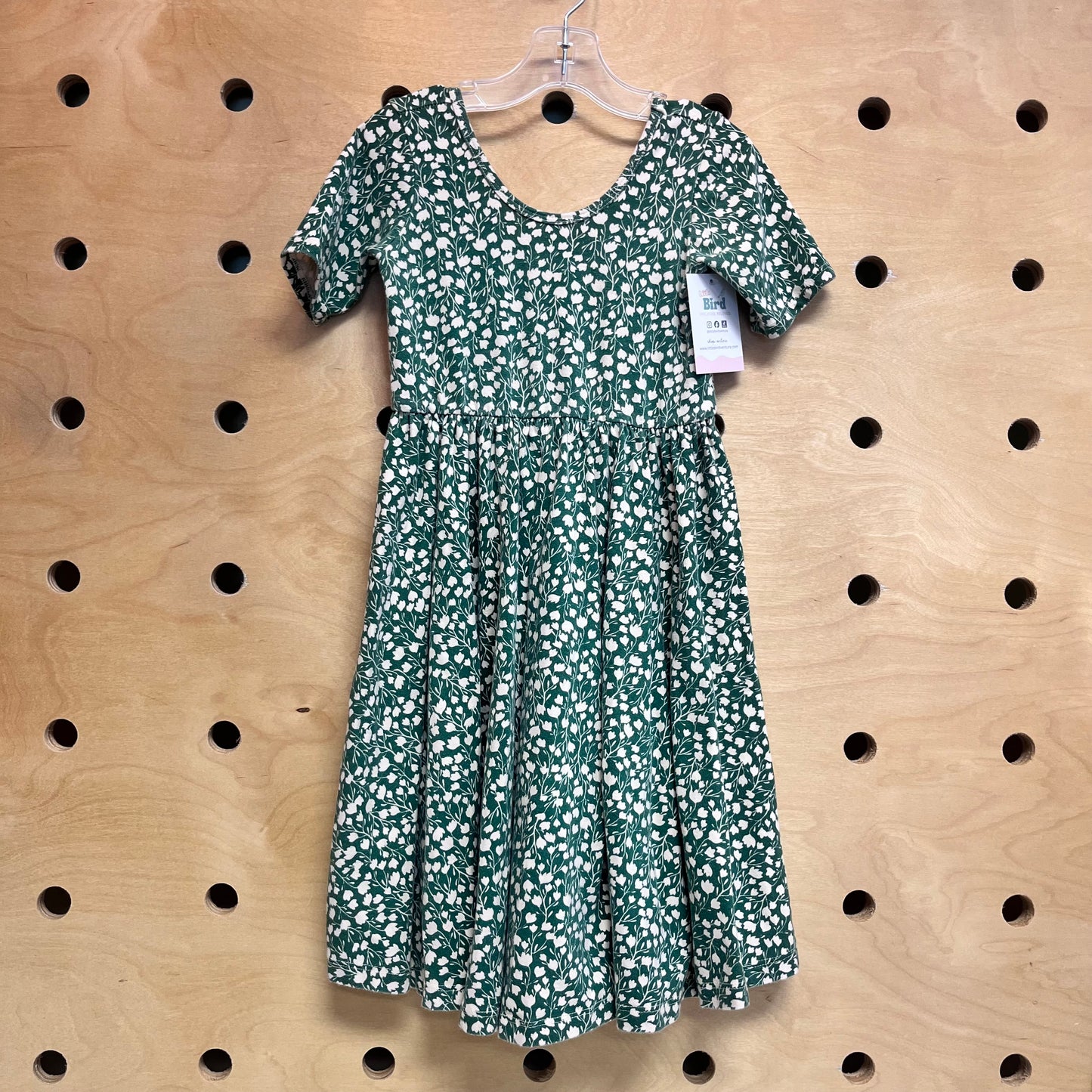 Green Tulips Twirl Dress