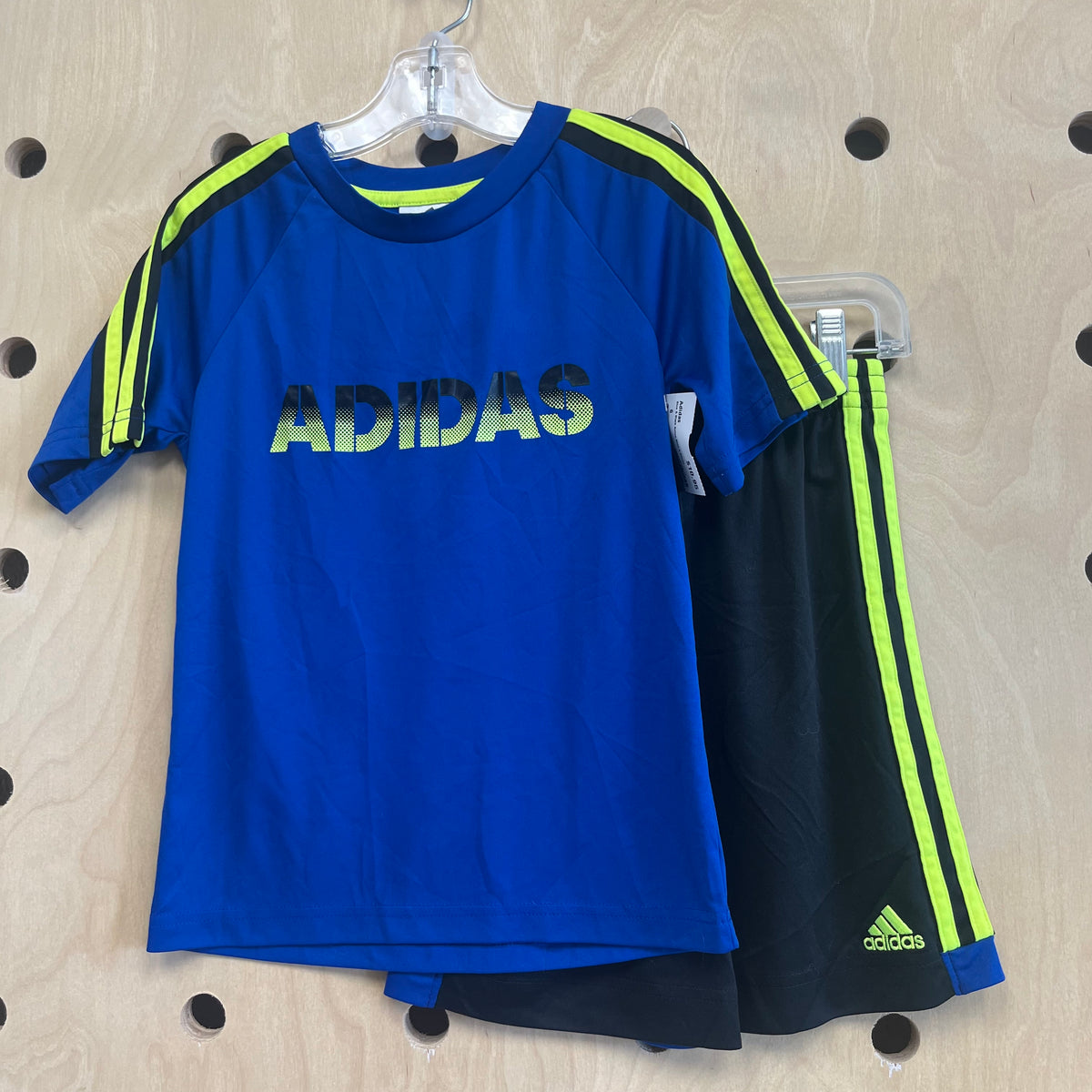 Blue & Black Active Shirt & Shorts