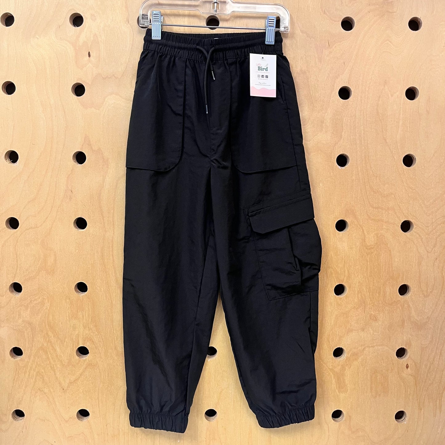 Black Drawstring Quick Dry Cargos