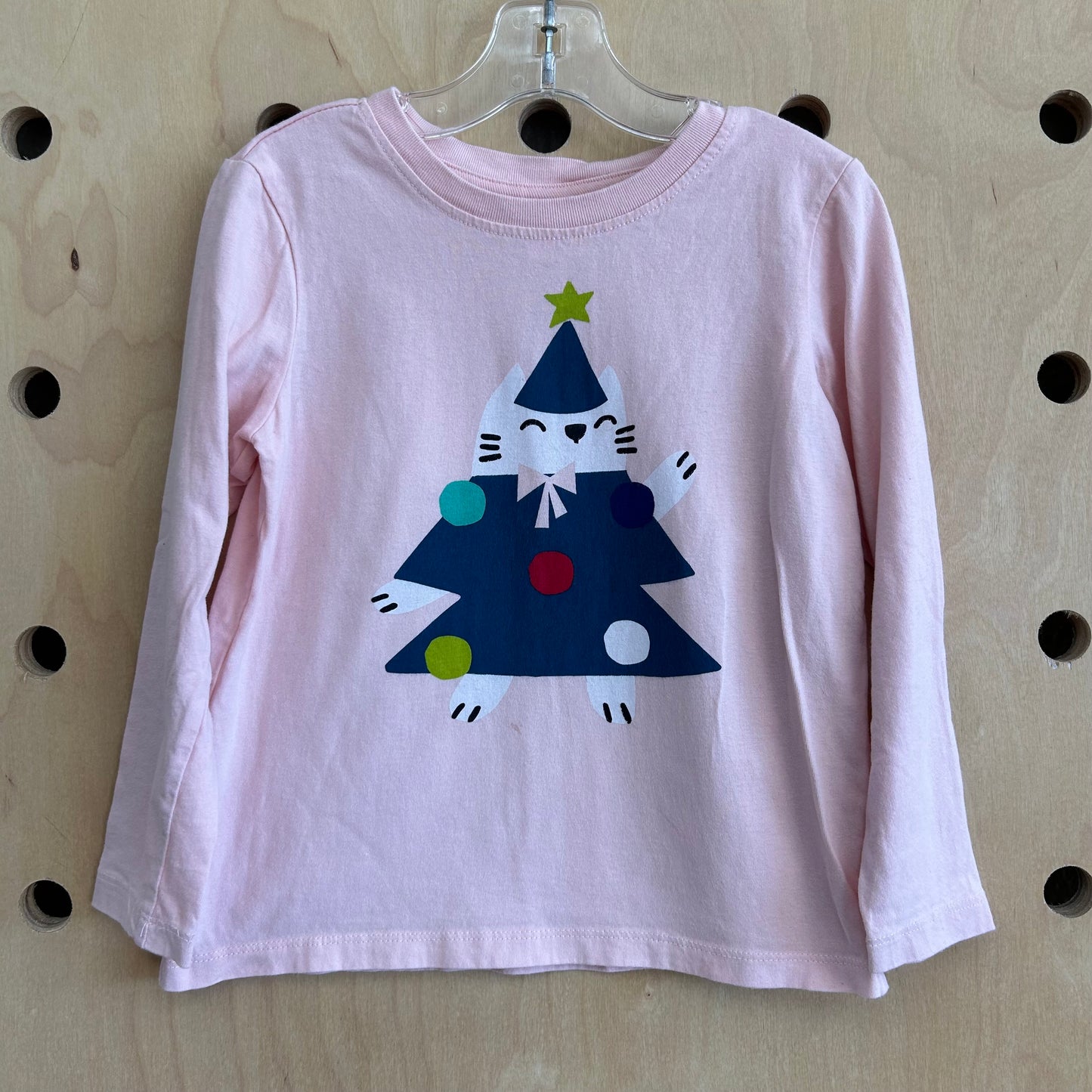Pink Kitty Tree Holiday Tee