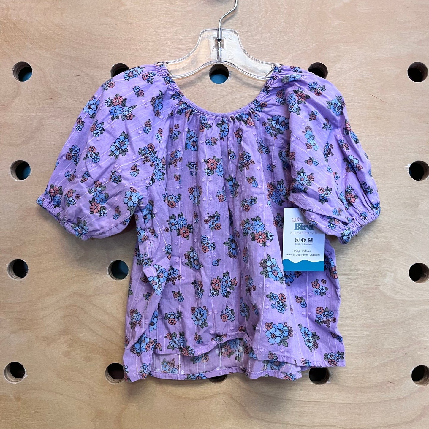 Purple Floral Textured Top
