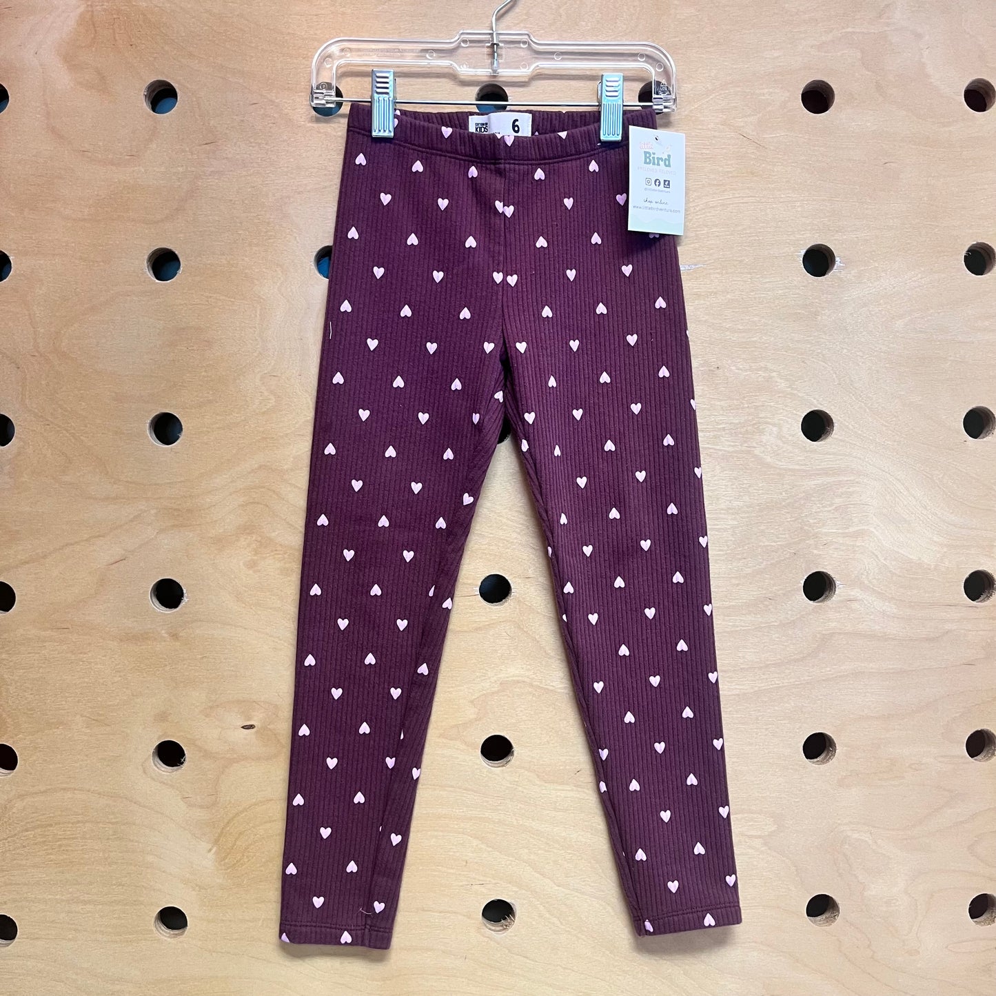 Plum/Pink Ribbed Leggings