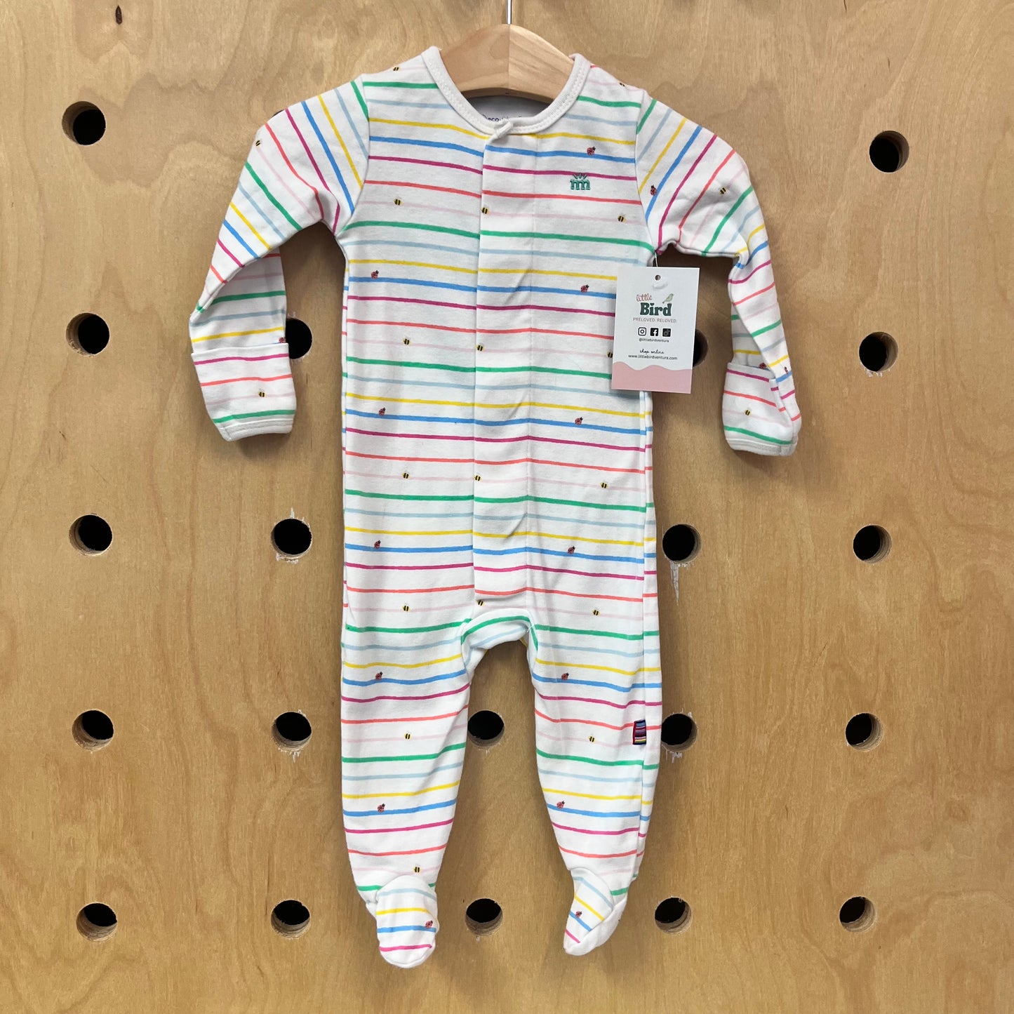 Rainbow Stripe Bugs Magnetic Footies