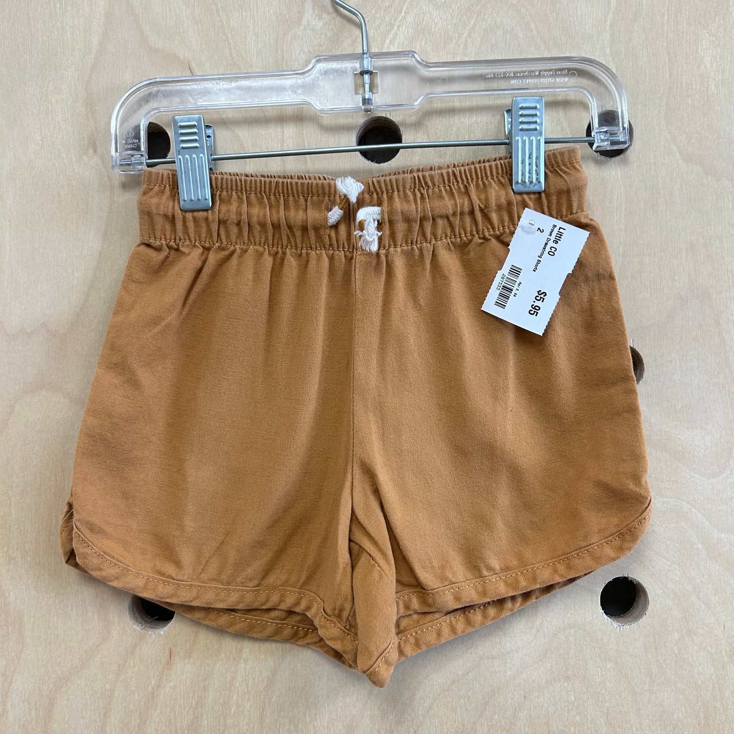 Brown Drawstring Shorts