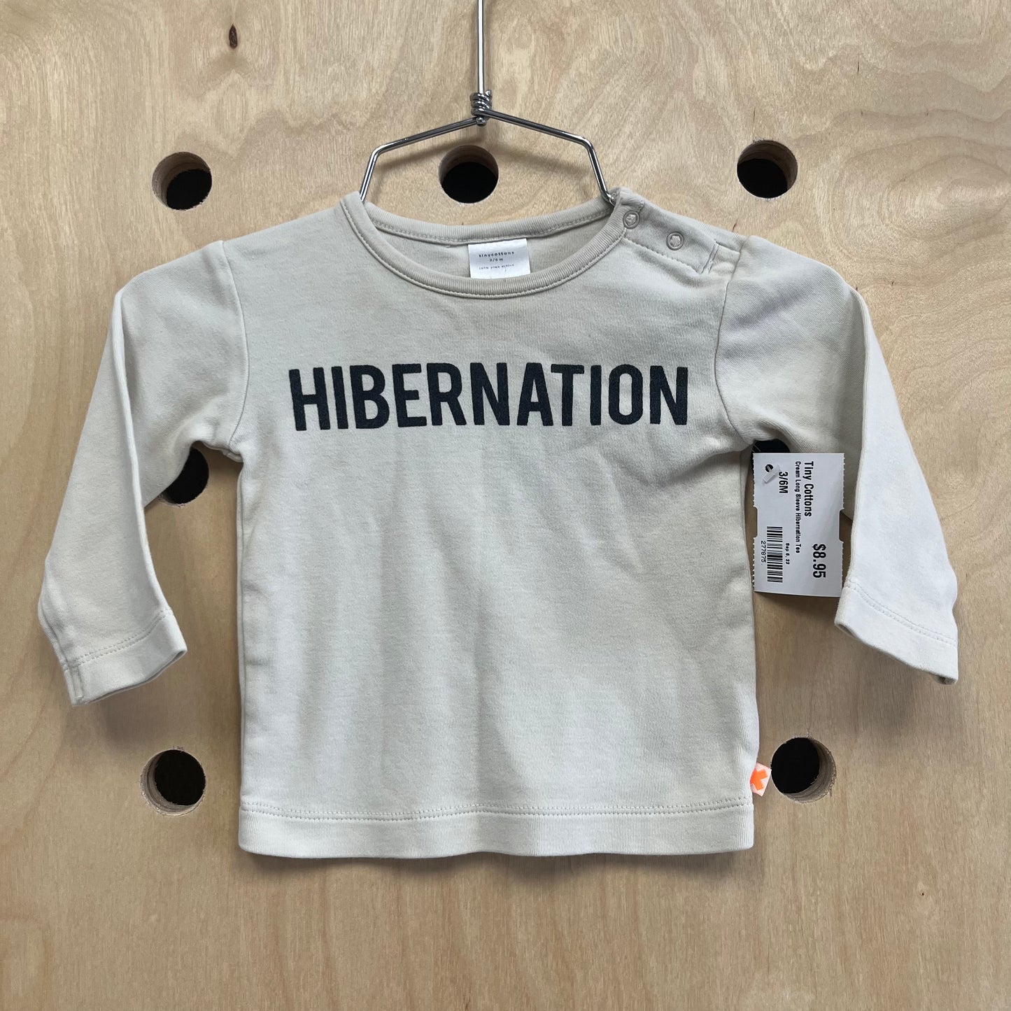 Cream Long Sleeve Hibernation Tee