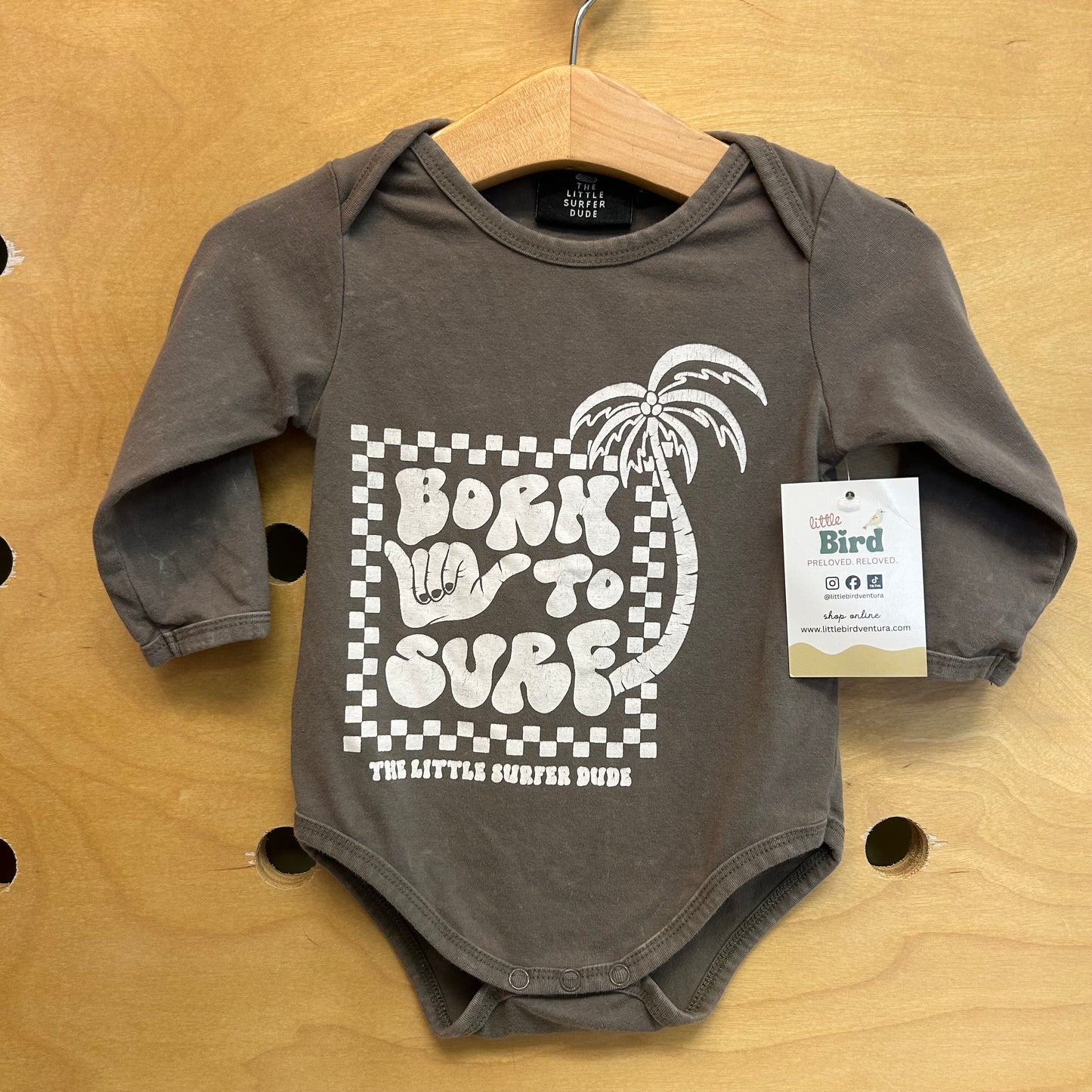 Grey Born to Surf Bodysuit
