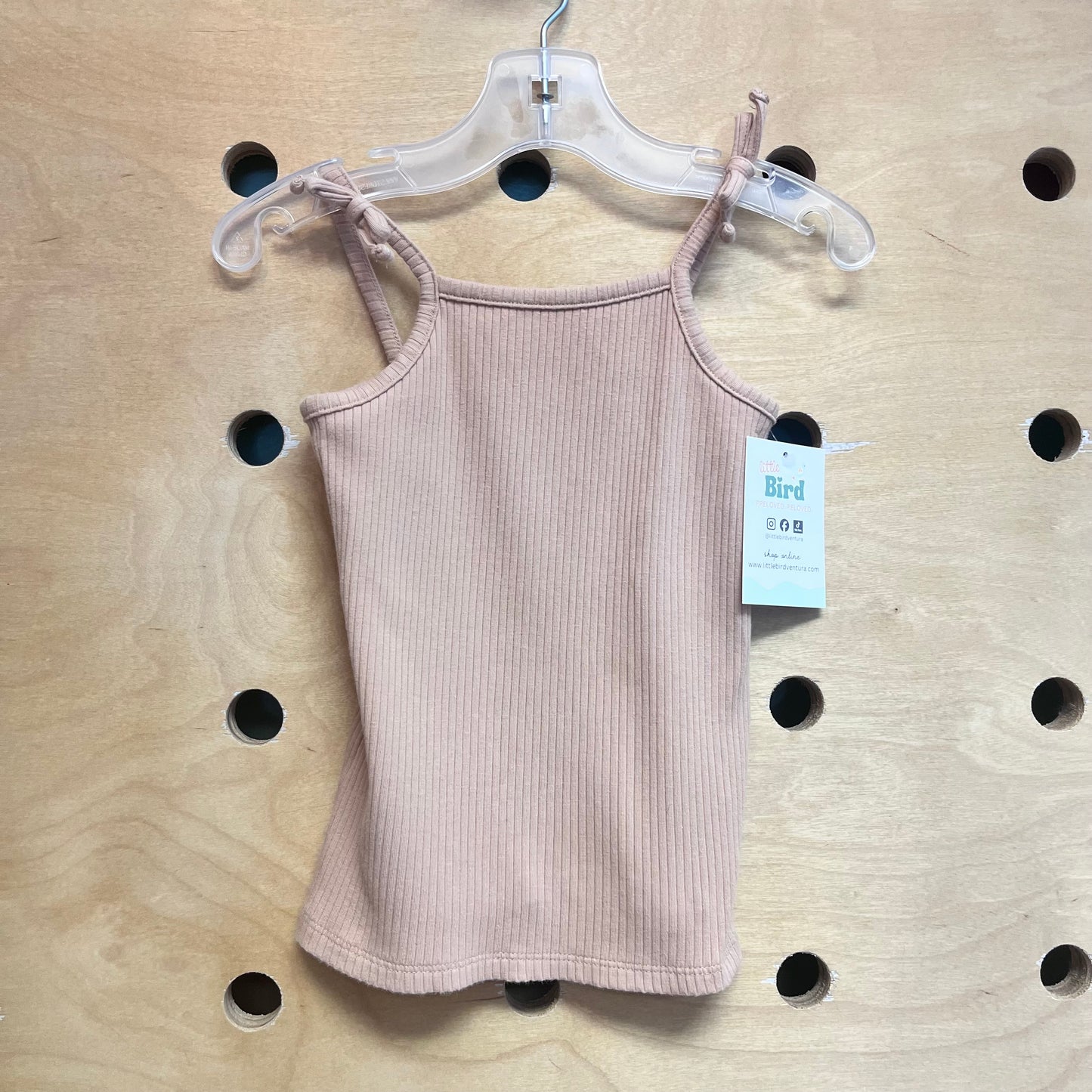 Tan Ribbed Tank