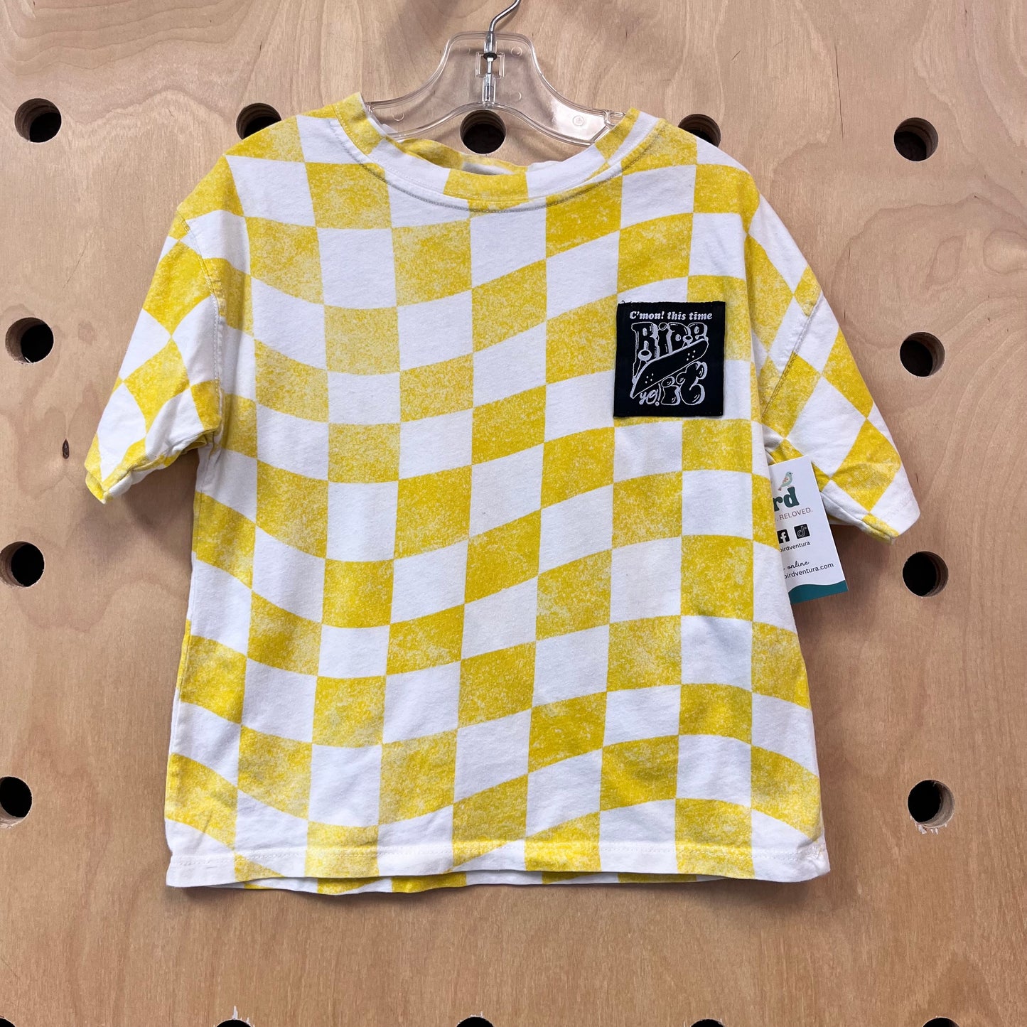 Yellow Checkered Ride It Tee