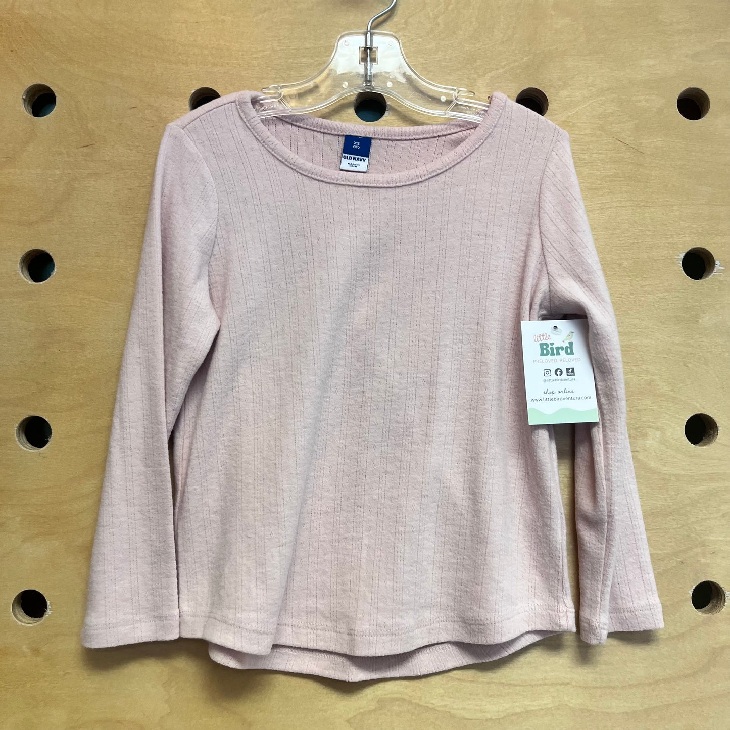 Pink Pointelle Soft Long Sleeve