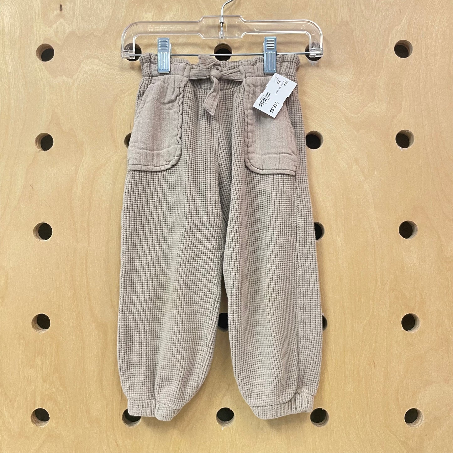 Tan Waffle Knit Joggers