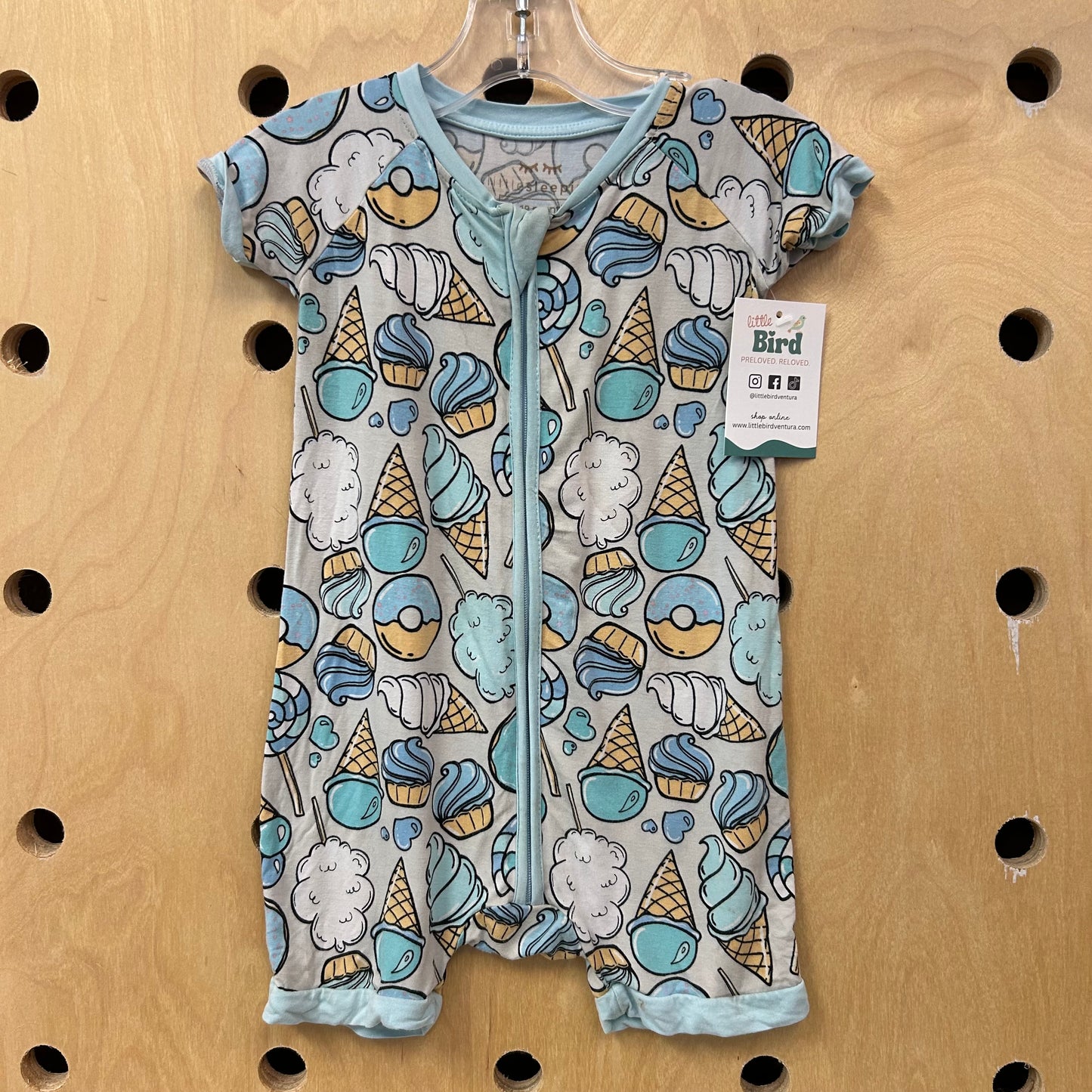Blue Treats Bamboo Shorty Zippy