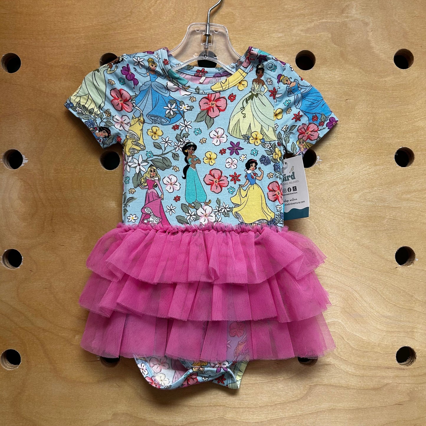 Blue/Pink Tulle Princesses Romper
