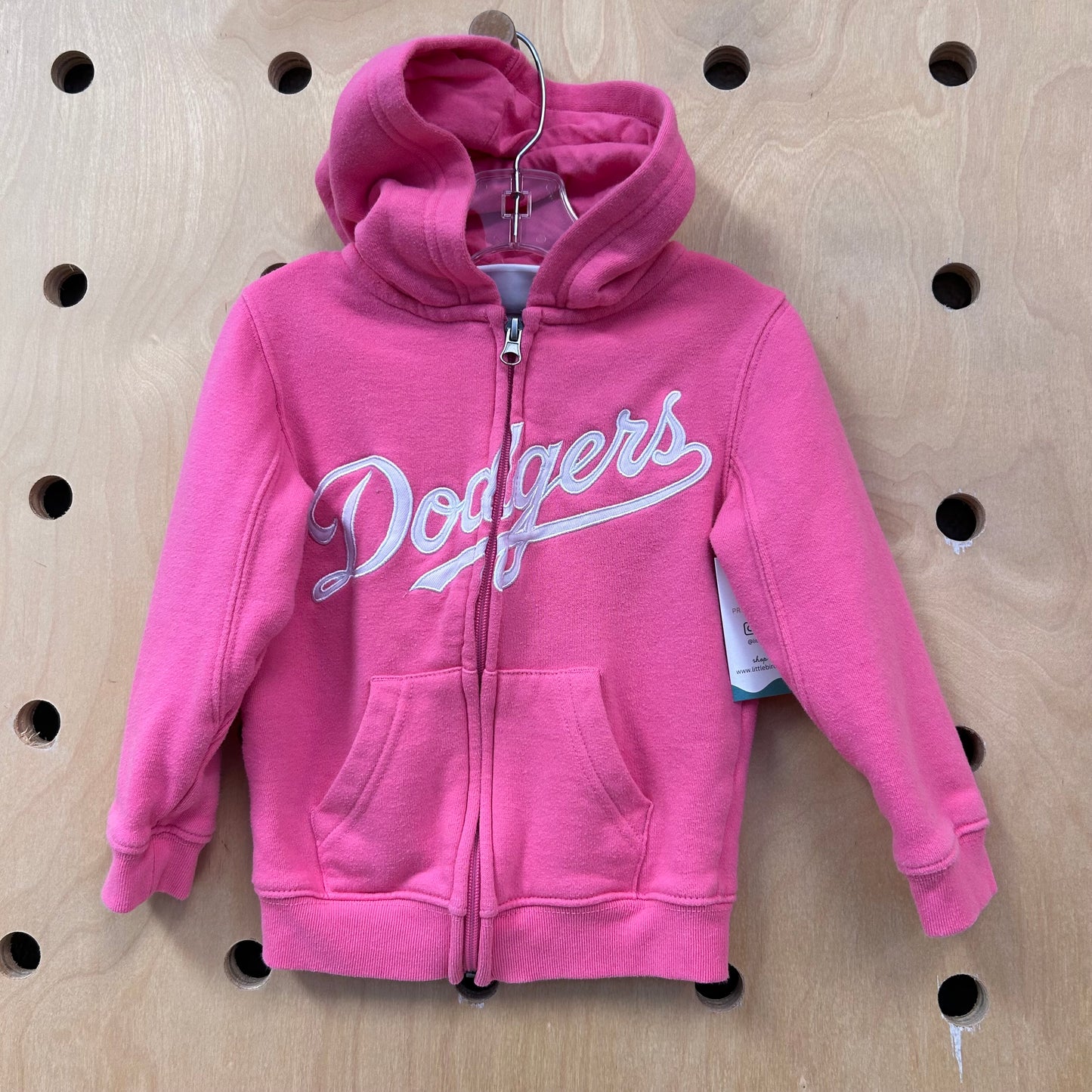 Pink Dodgers Zip Hoodie