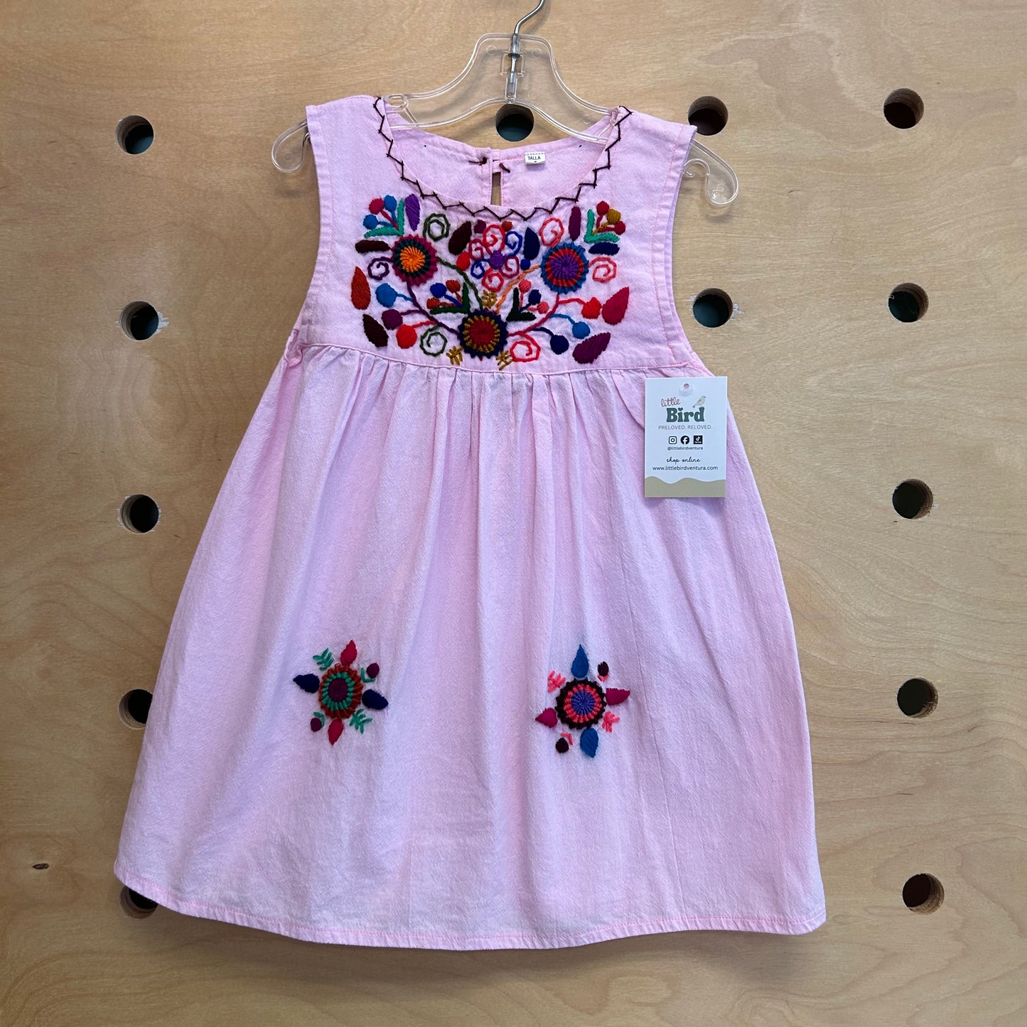 Pink Embroidered Dress
