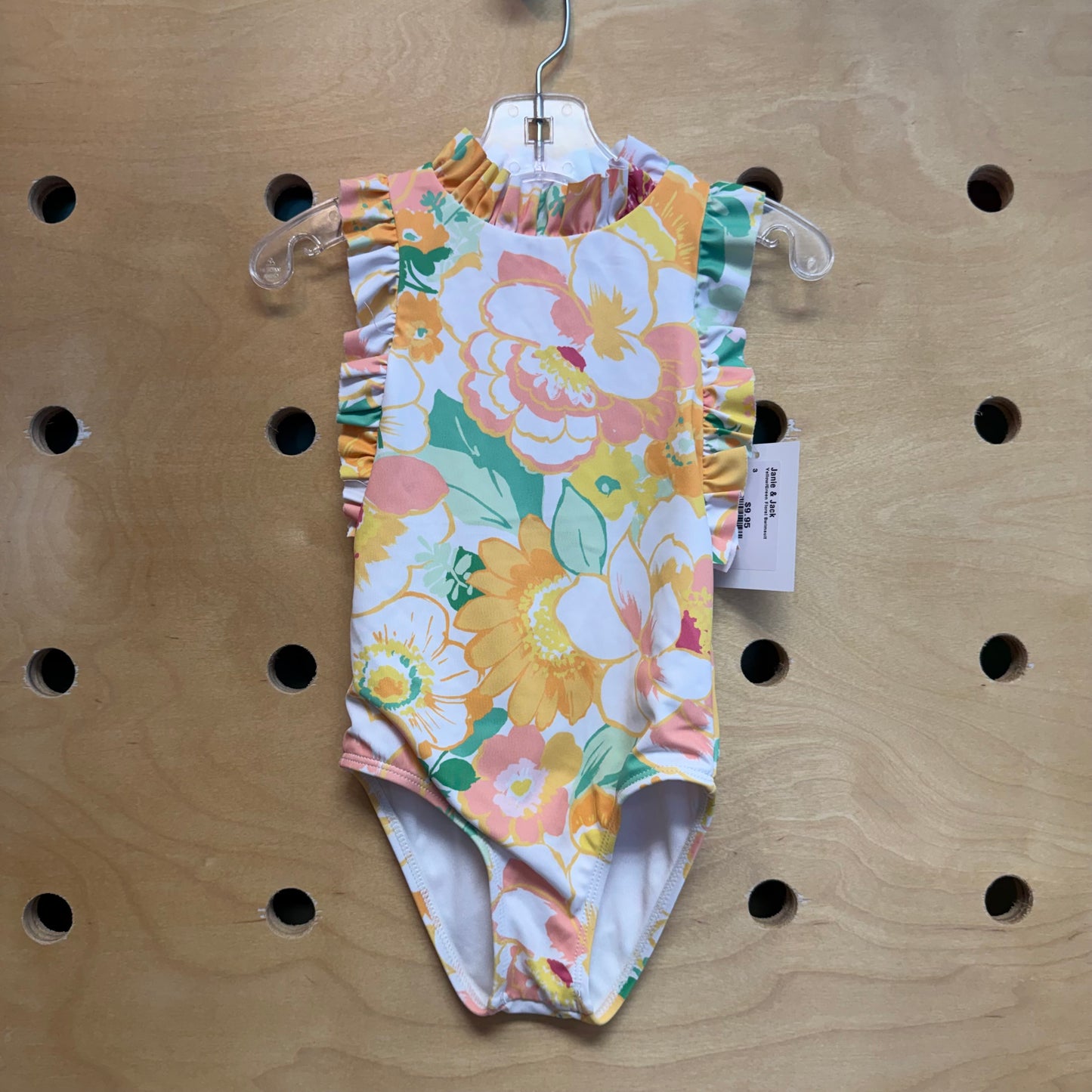 Yellow/Green Floral Swimsuit