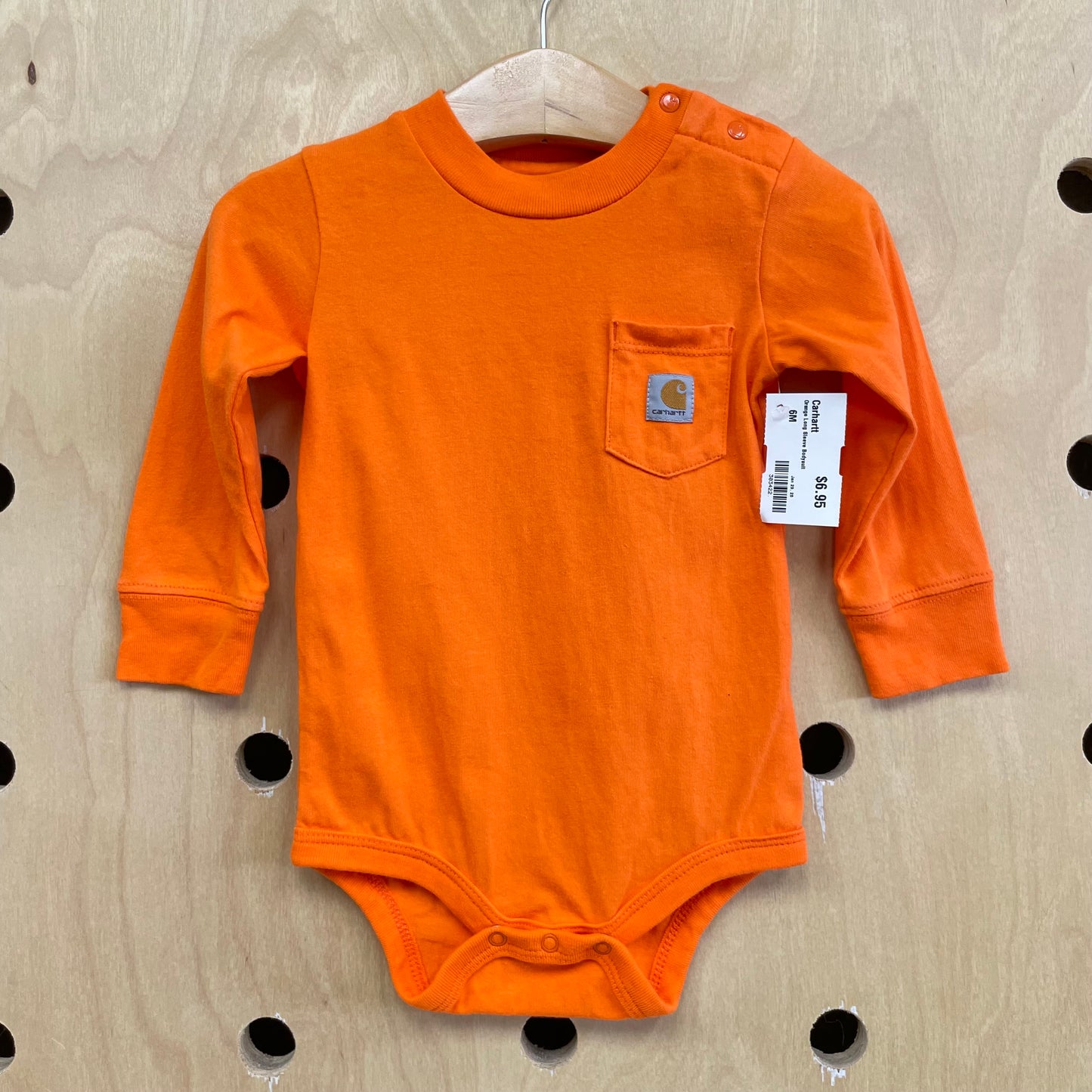 Orange Long Sleeve Bodysuit
