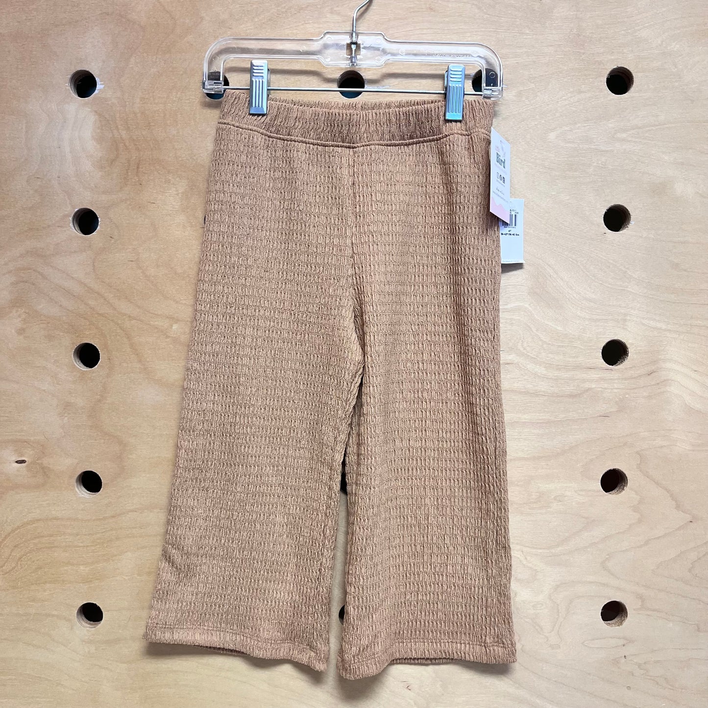 Brown Textured Straight Leg Pants NEW!