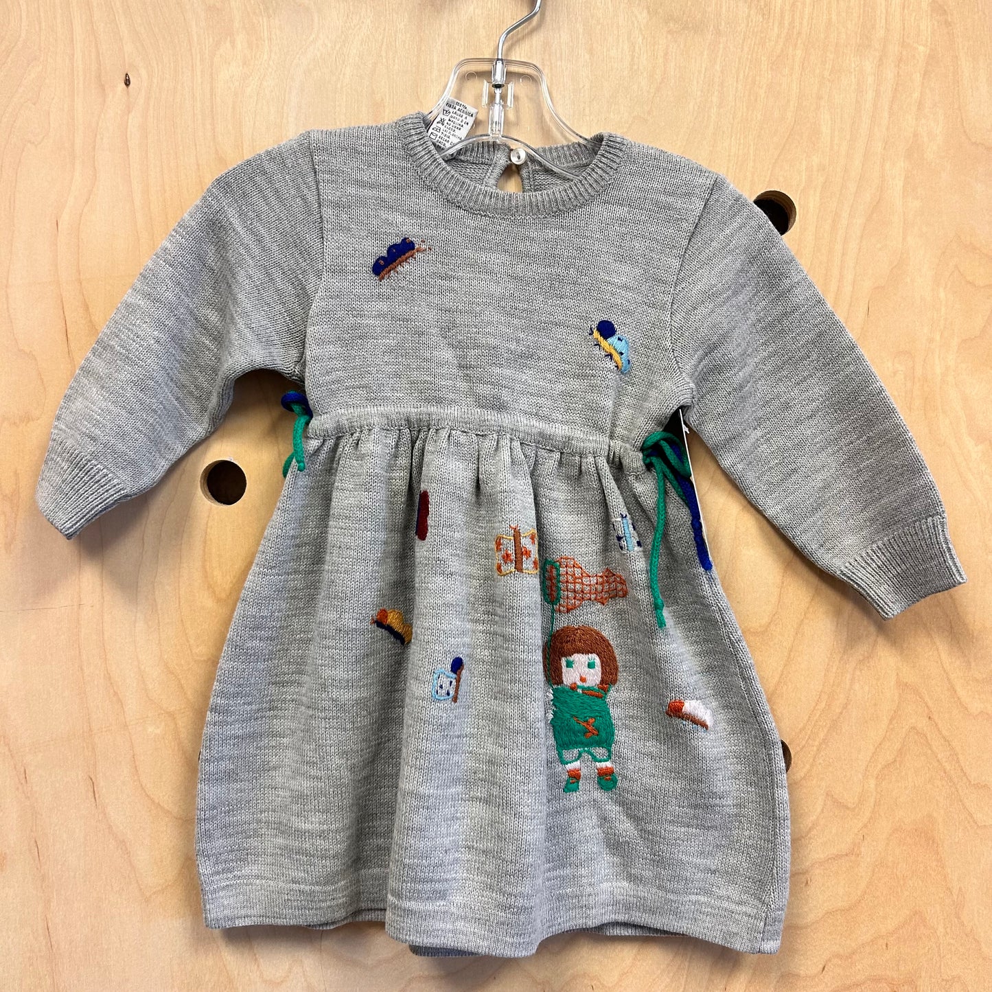 Grey Bug Catcher Knit Dress