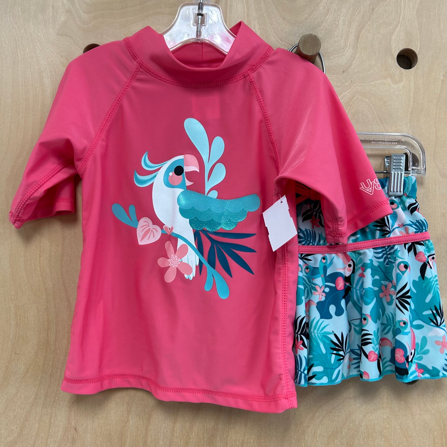 Pink & Blue Toucan Swimsuit