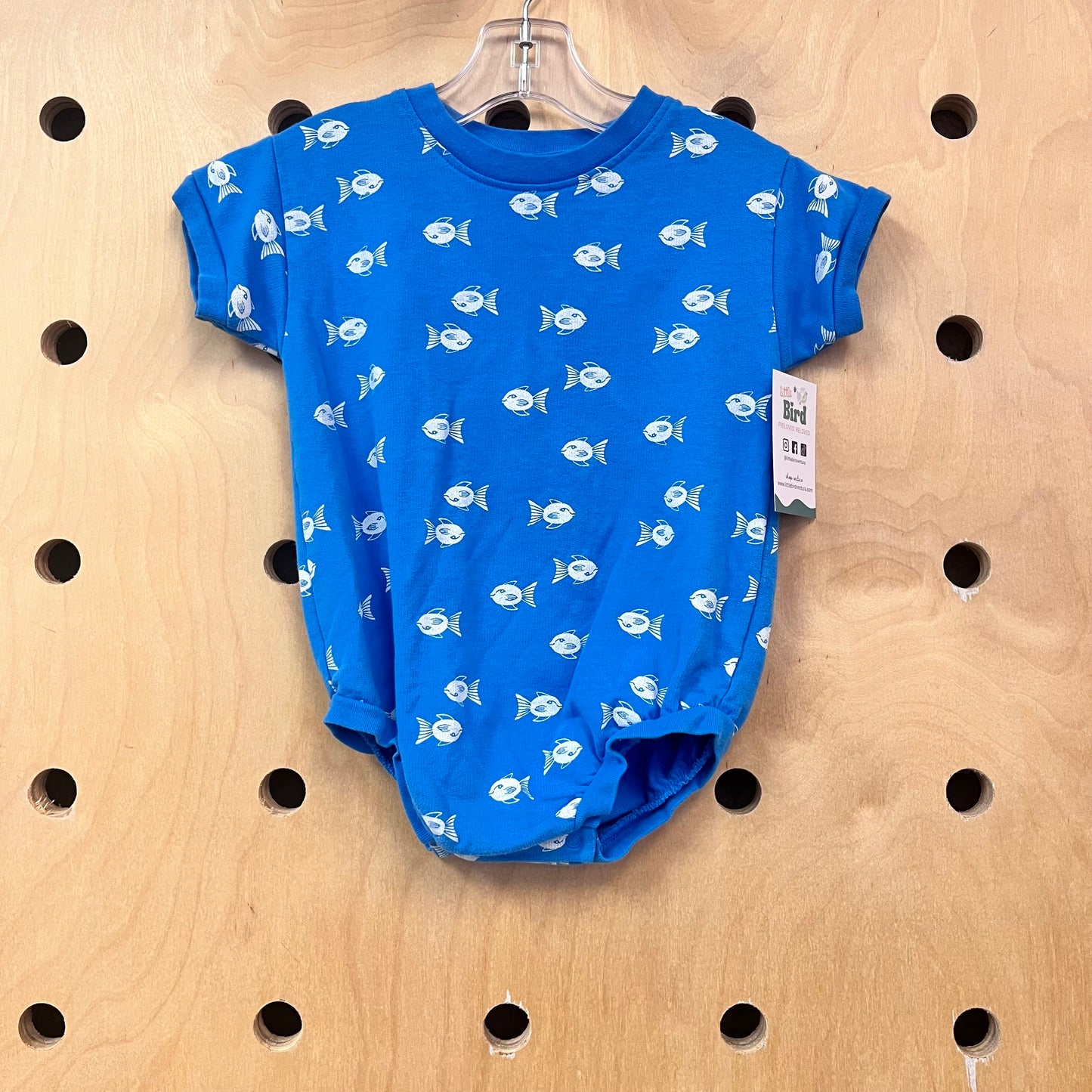 Blue Fish Bubble Romper