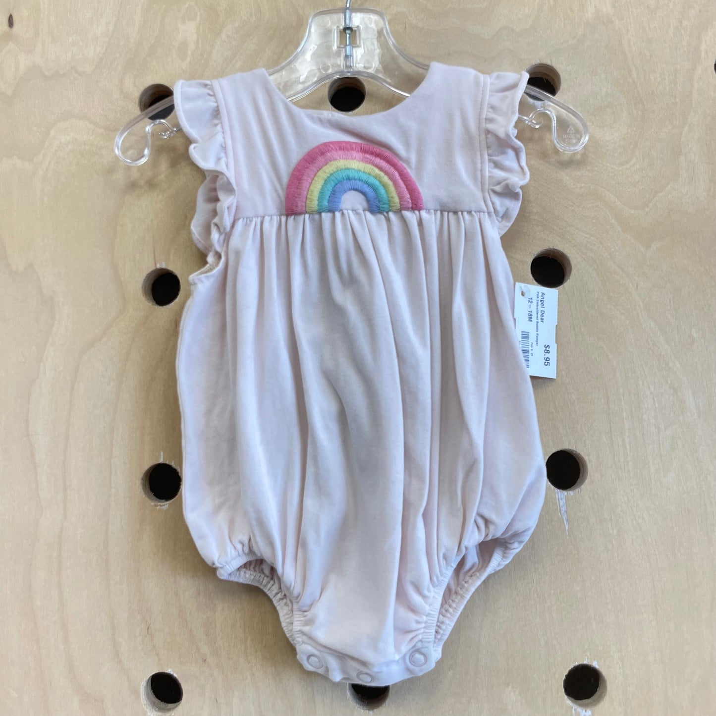 Pink Embroidered Bubble Romper