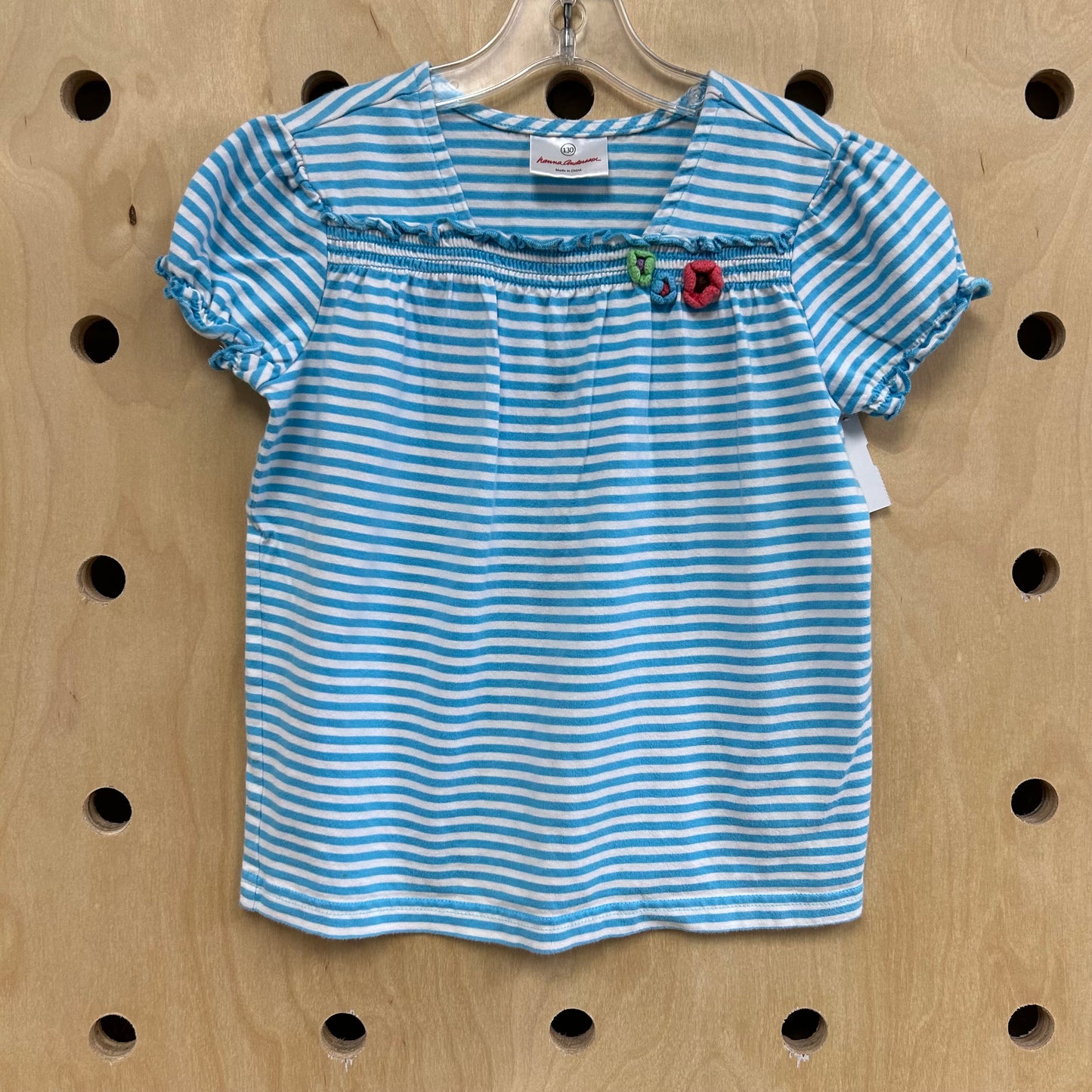 Blue & White Striped Top