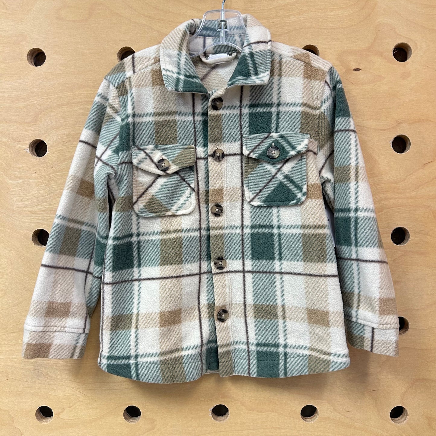 Plaid Fleece Button Up