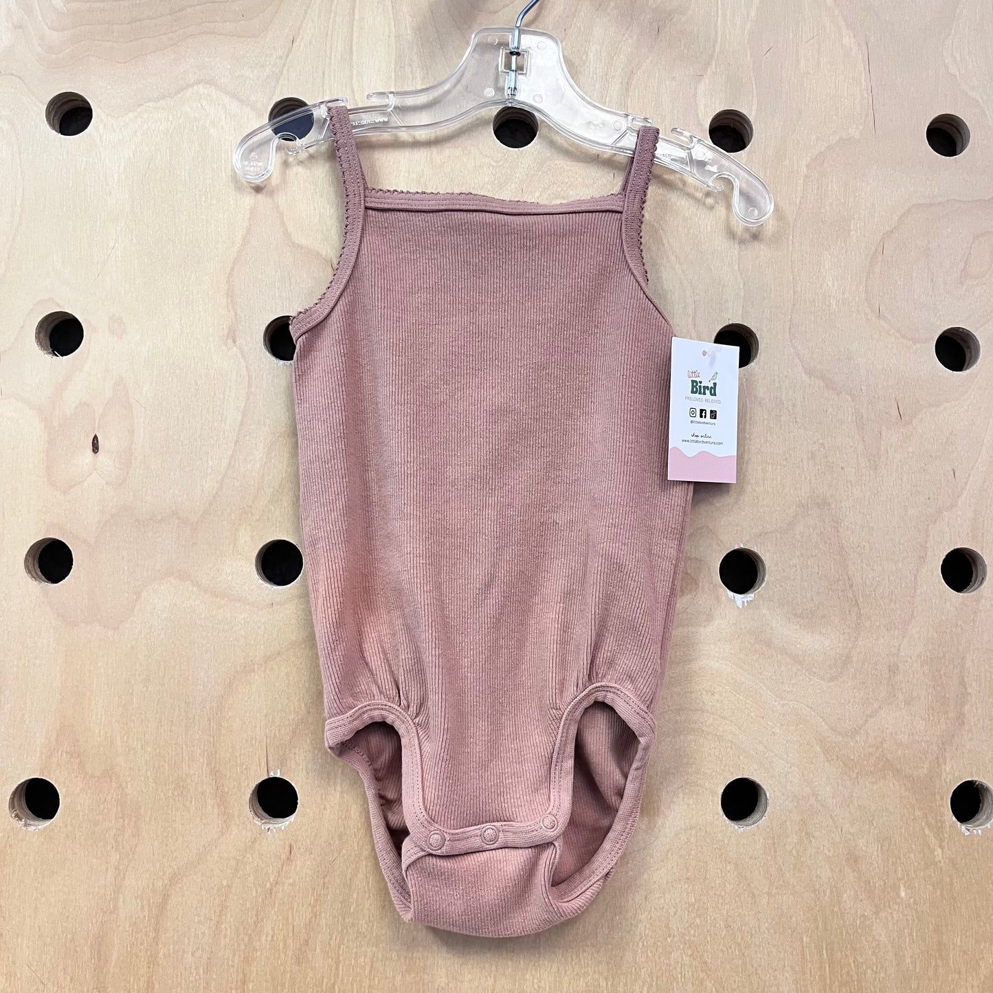 Organic Clay Ribbed Bodysuit