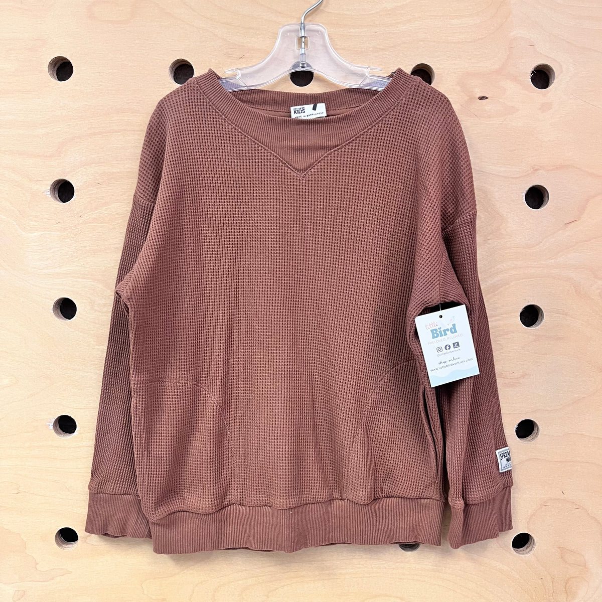 Brown Waffle Pullover
