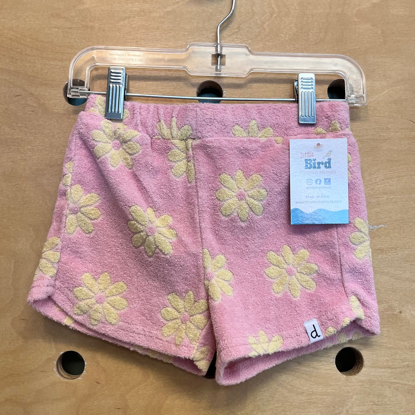 Pink/Yellow Floral Terry Shorts