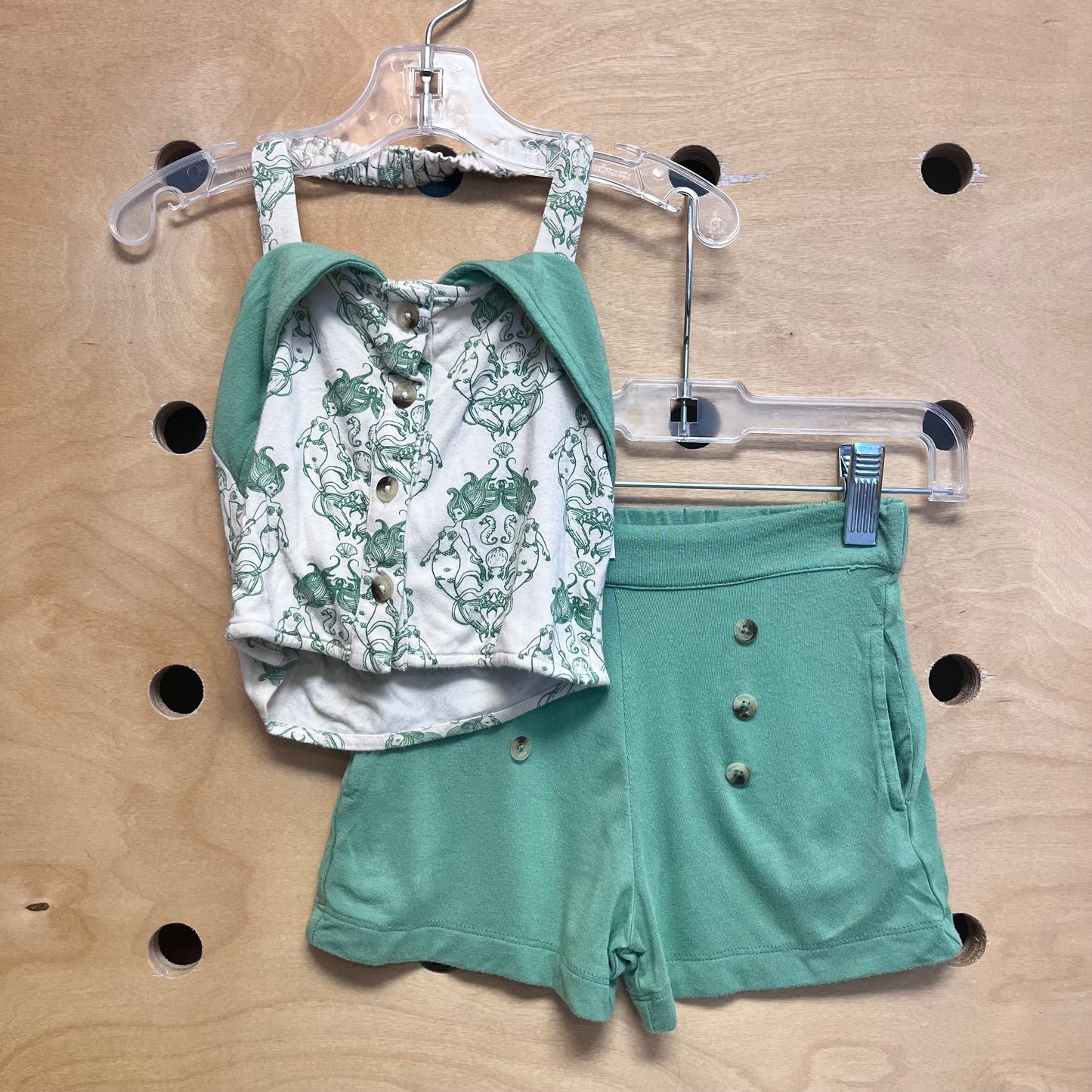 Green/White Bamboo Mermaids Outfit