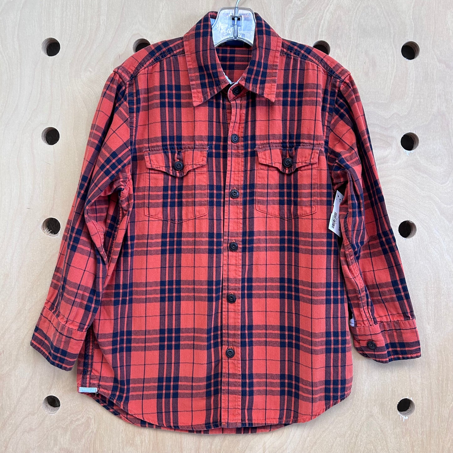Orange & Blue Button Up Shirt