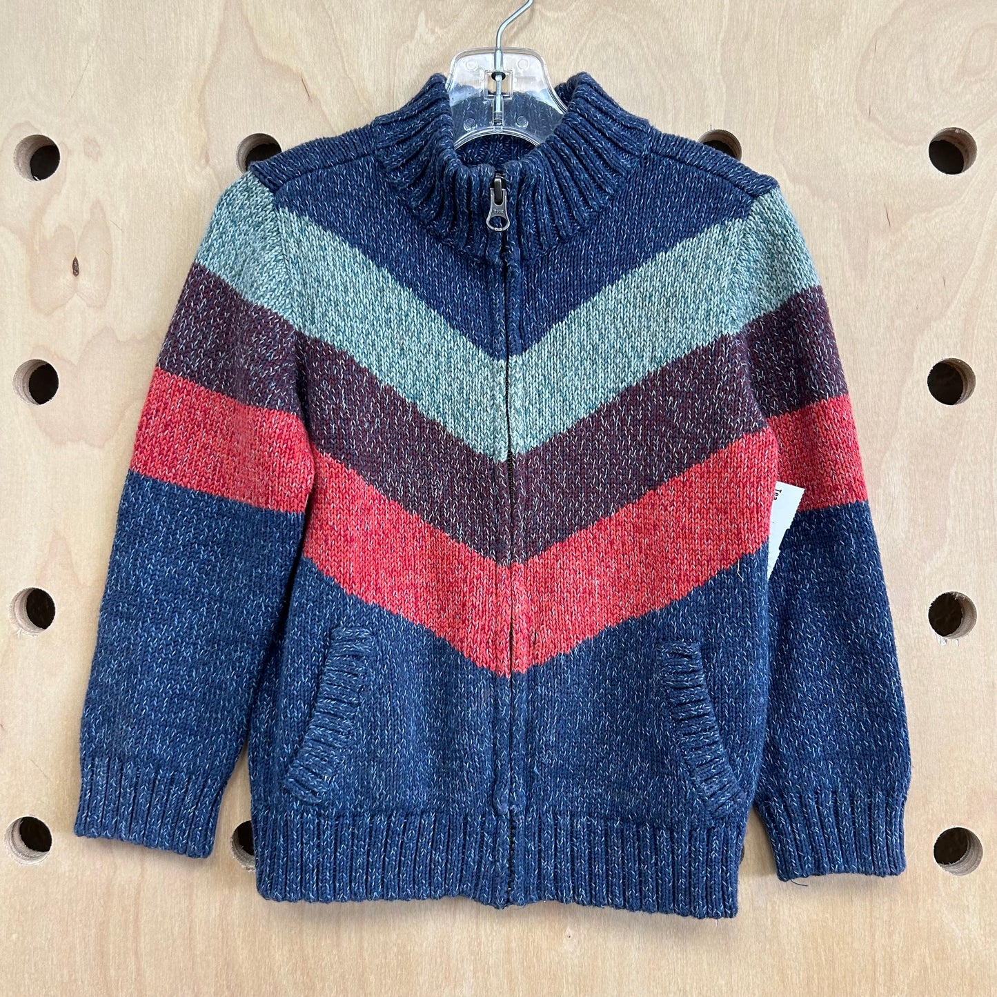 Striped Zip Cardigan