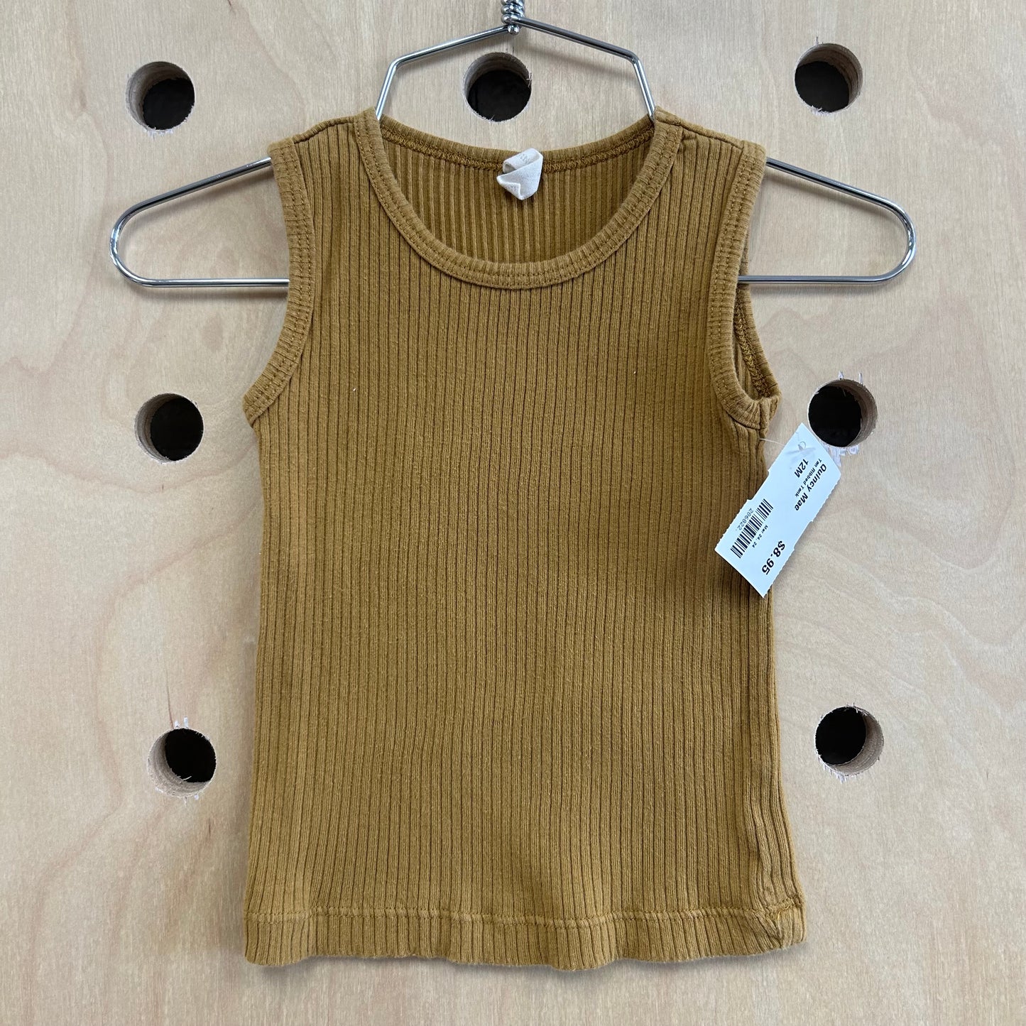 Tan Ribbed Tank