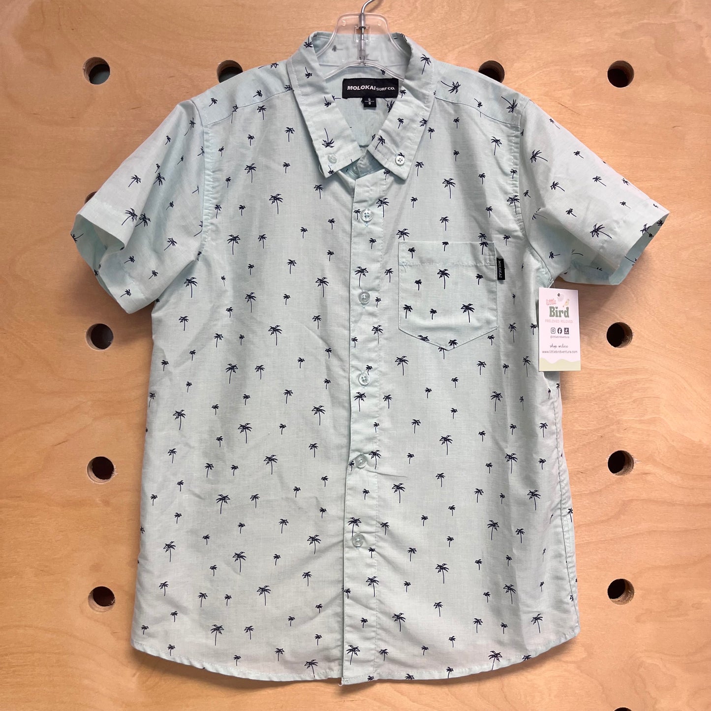Green Palm Trees Button Up