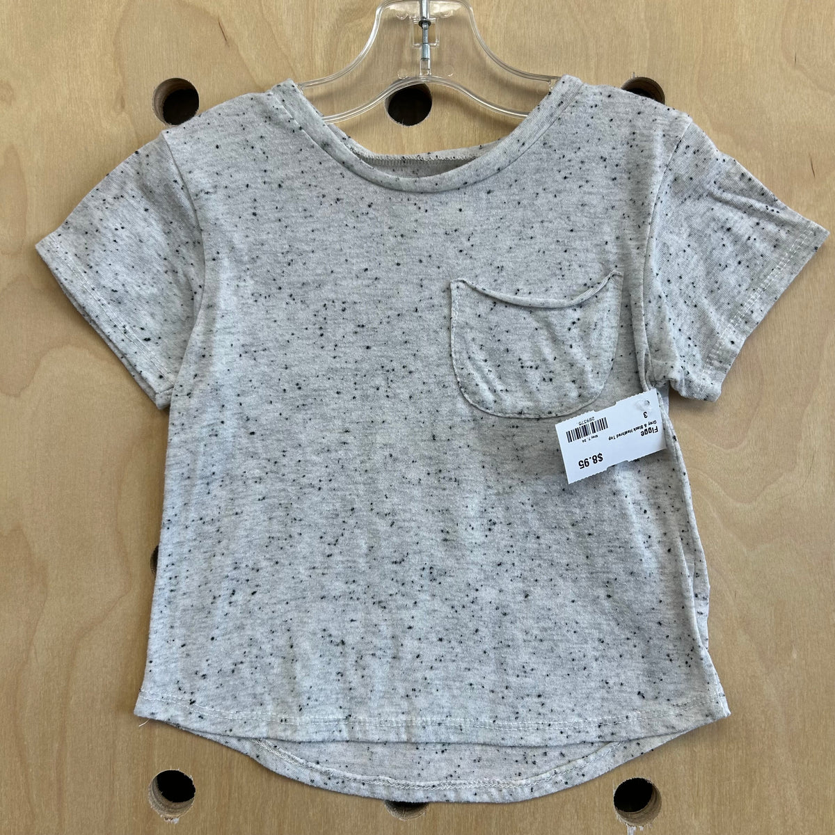 Grey & Black Heathred Top