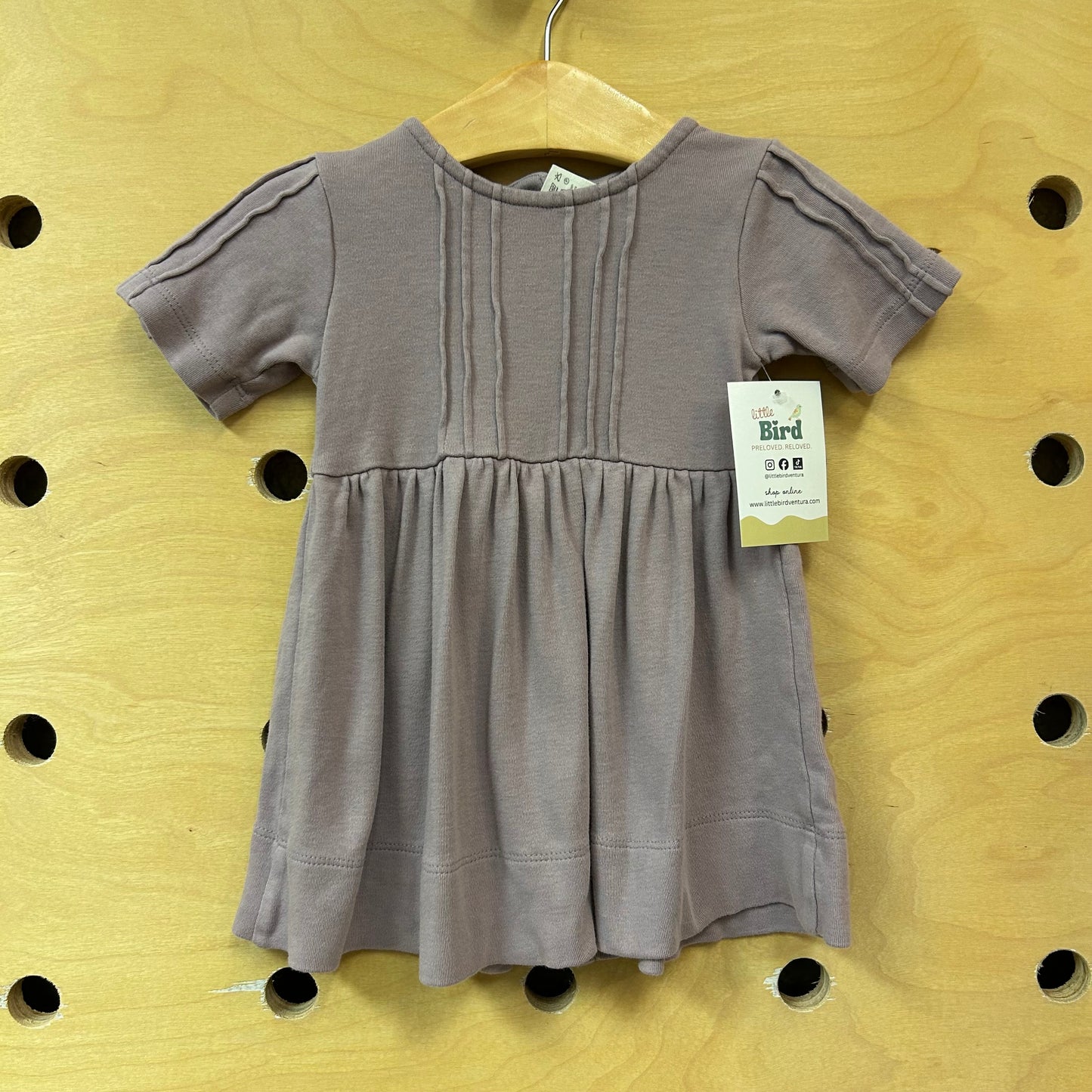 Organic Lavender Pintuck Dress