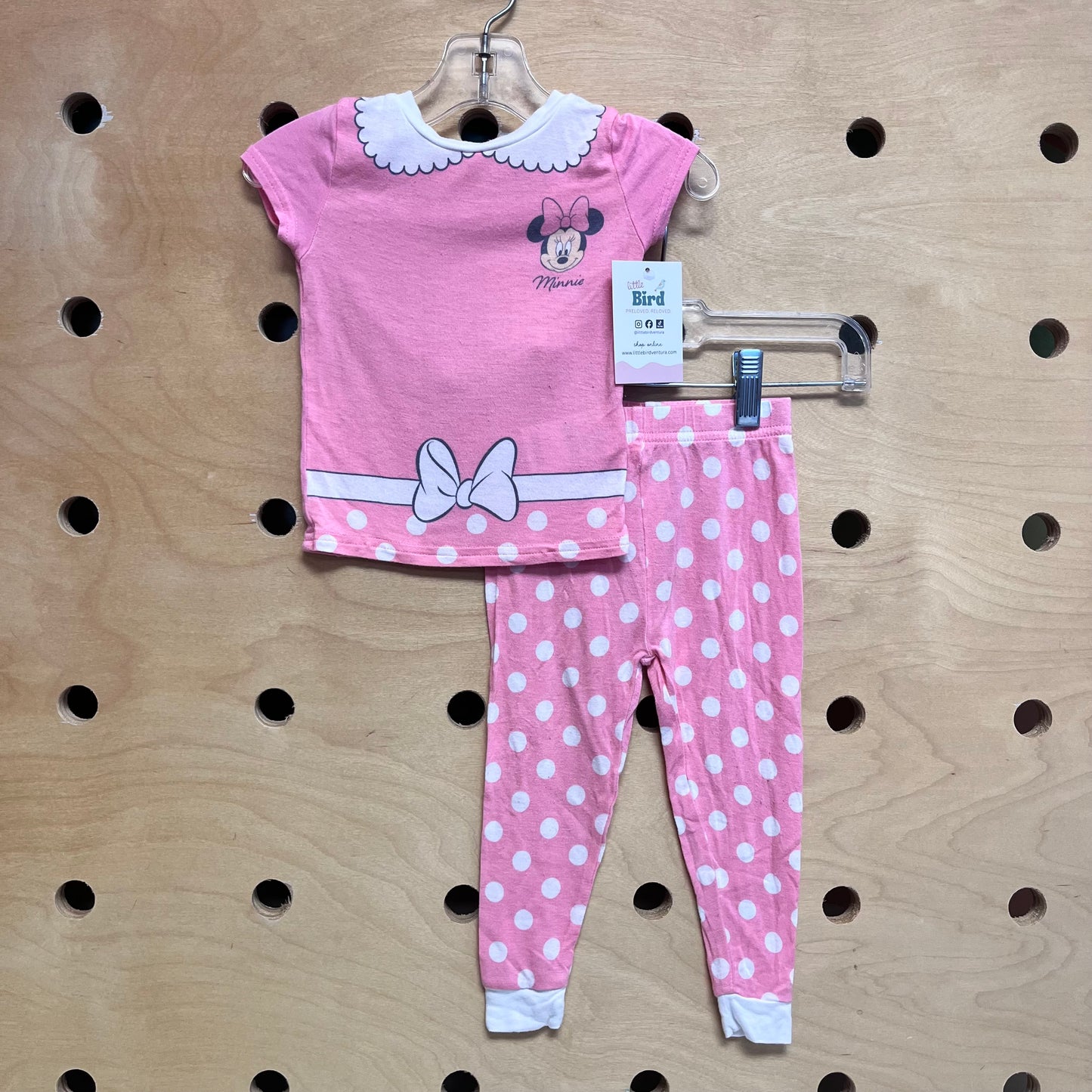 Pink/White Minnie Mouse PJ's