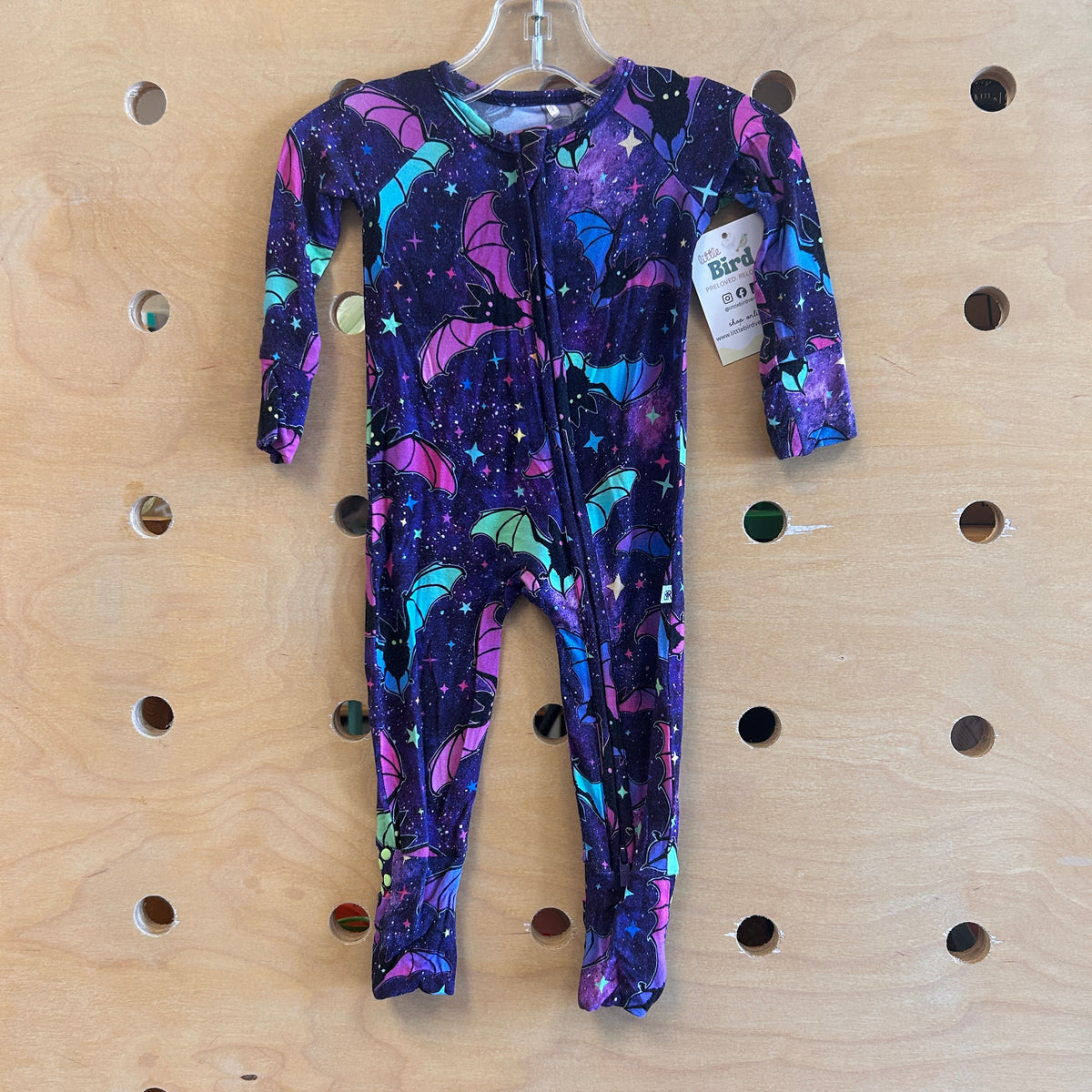 Purple Bats Bamboo Zippy